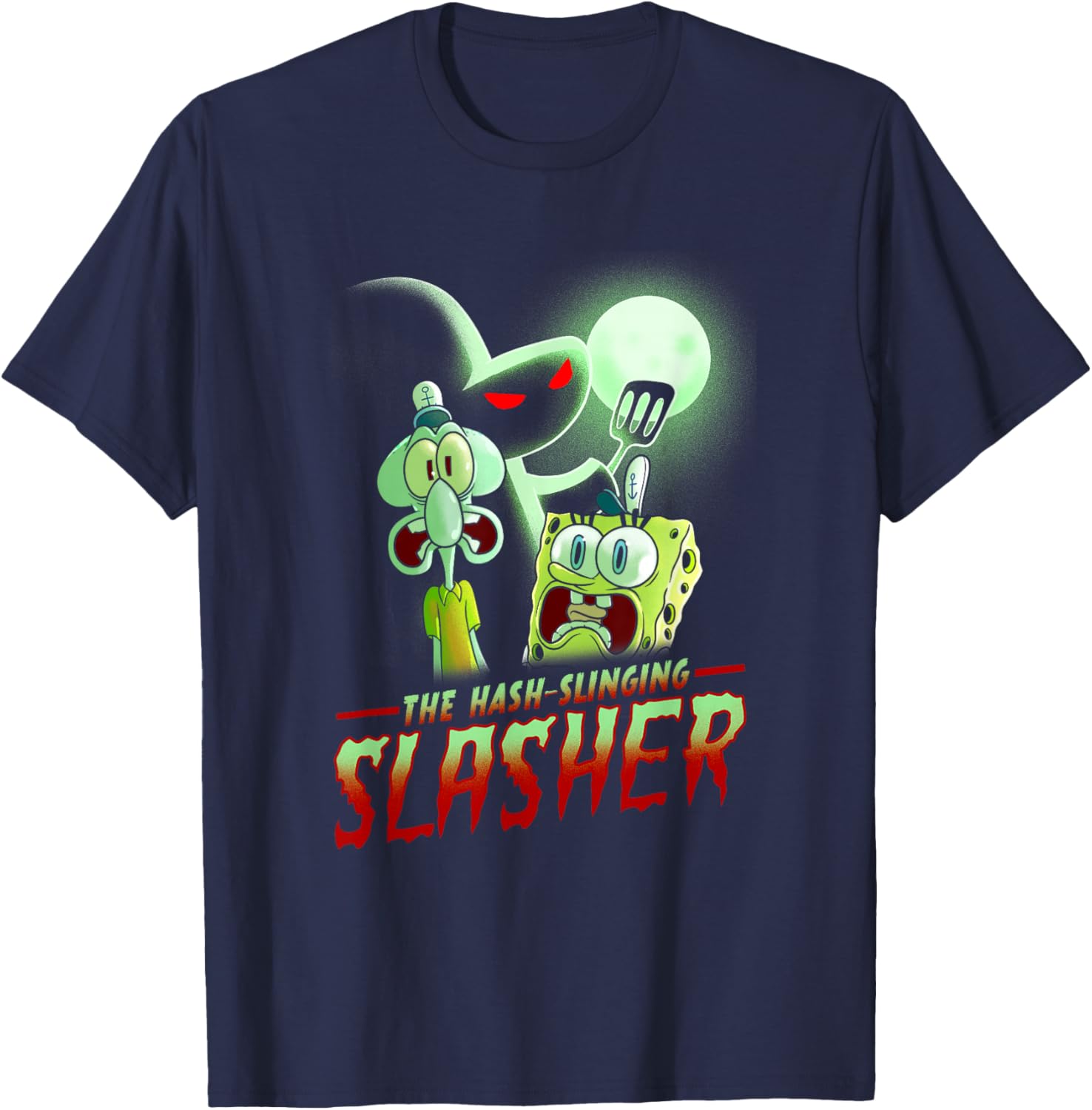 SpongeBob SquarePants Hash Slinging Slasher Spooky T-Shirt for Fans - 4