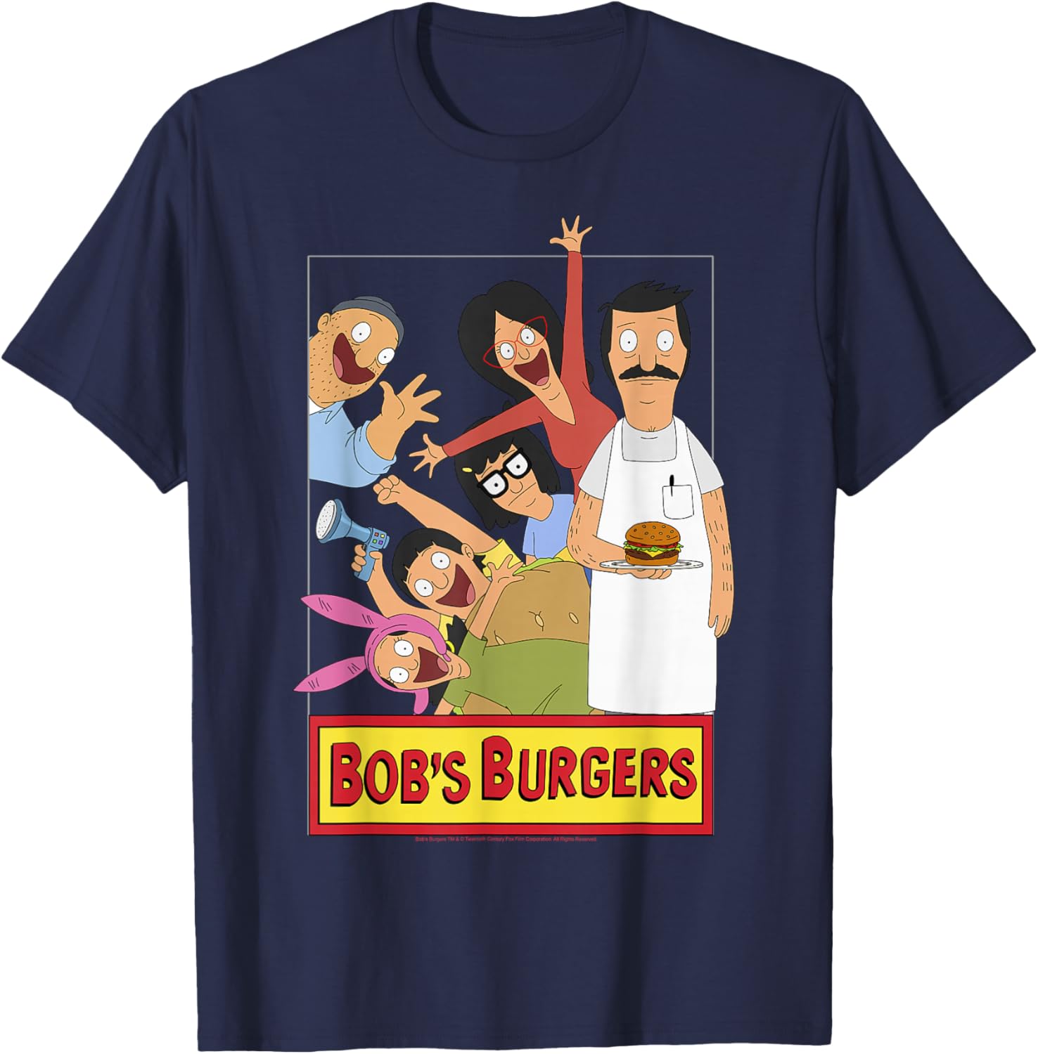 Bob's Burgers Family Shot Teddy Logo T-Shirt for Fans of the Show - 3
