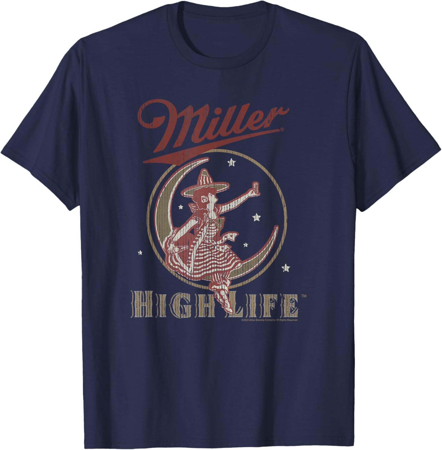 Coors Miller High Life Vintage Moon Logo T-Shirt for Classic Style - 4
