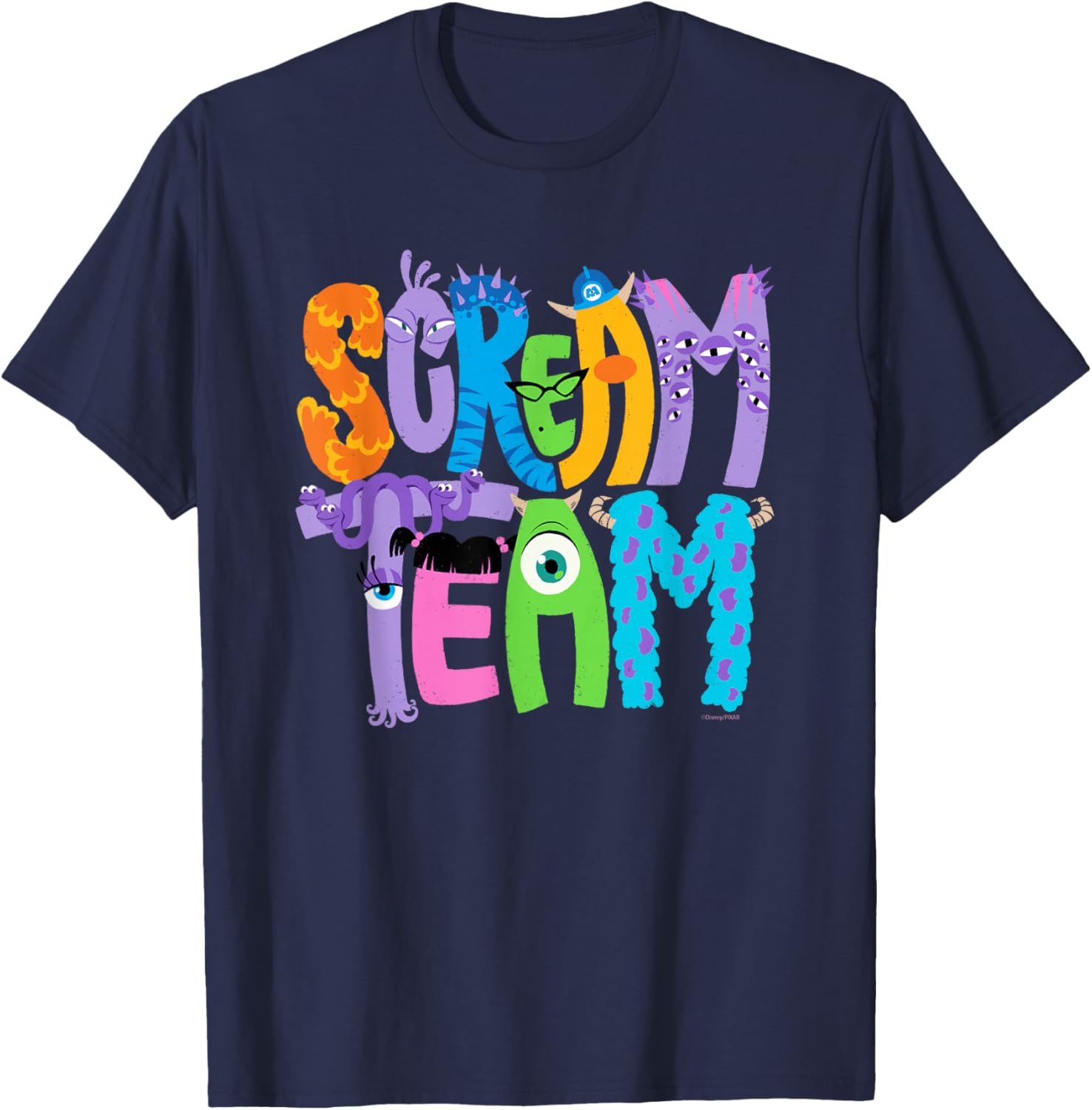 Monsters Inc Scream Team Halloween T-Shirt Fun Disney Pixar Apparel - 2