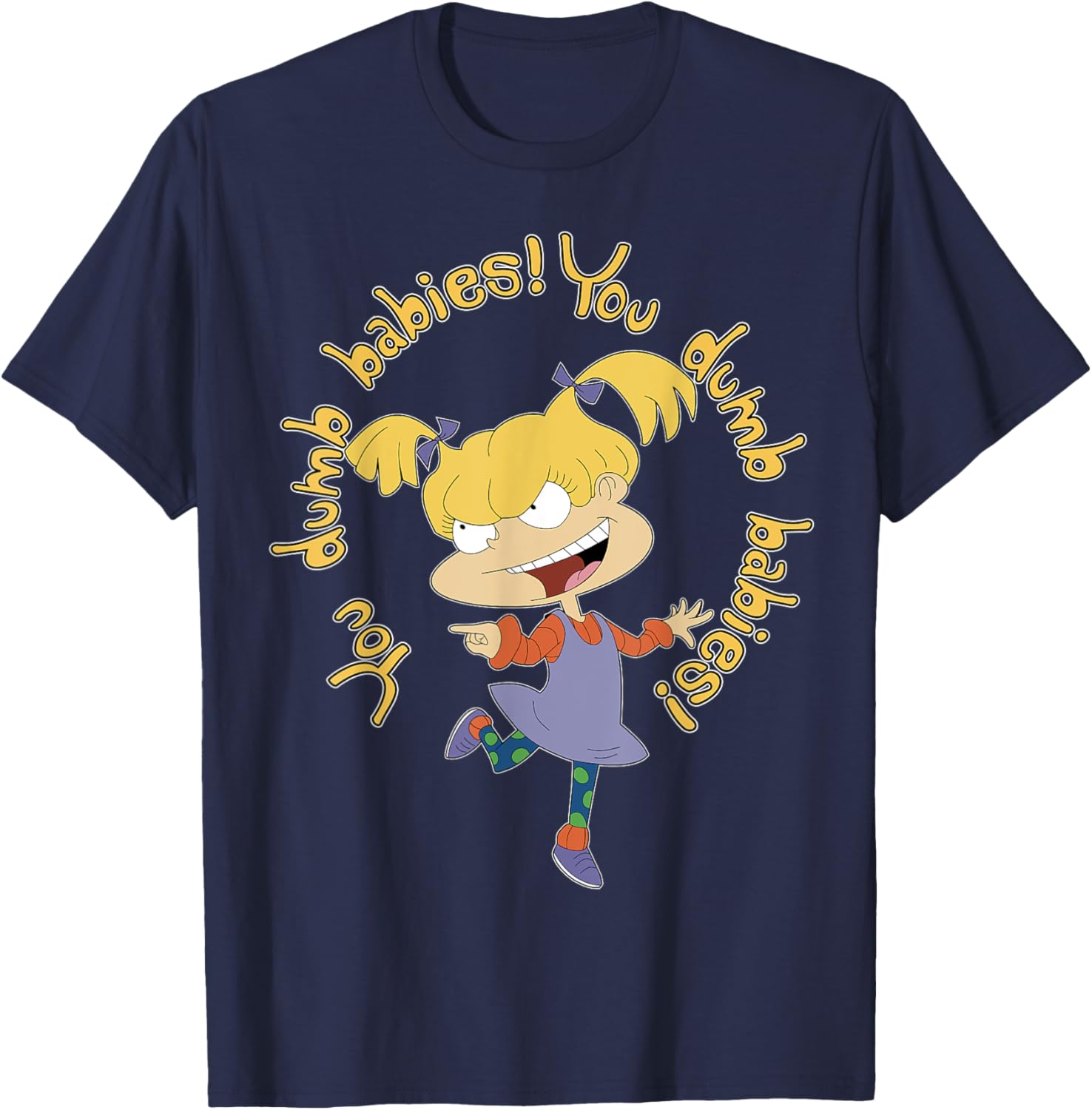 Mademark x Rugrats Angelica Pickles You Dumb Babies T-Shirt for Fans - 7