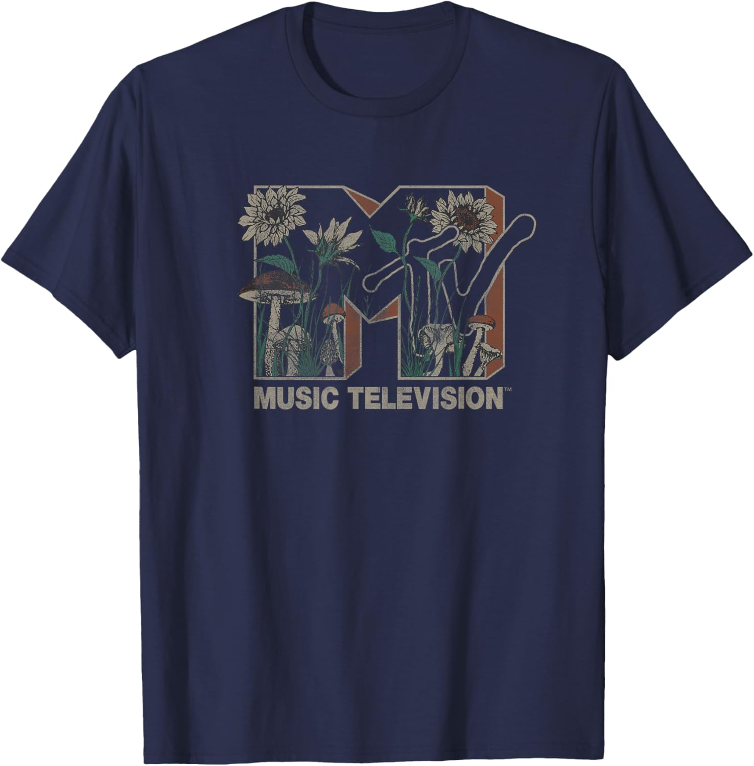 MTV Wild Flower Mushrooms Logo T-Shirt for Music Lovers and Fans - 10
