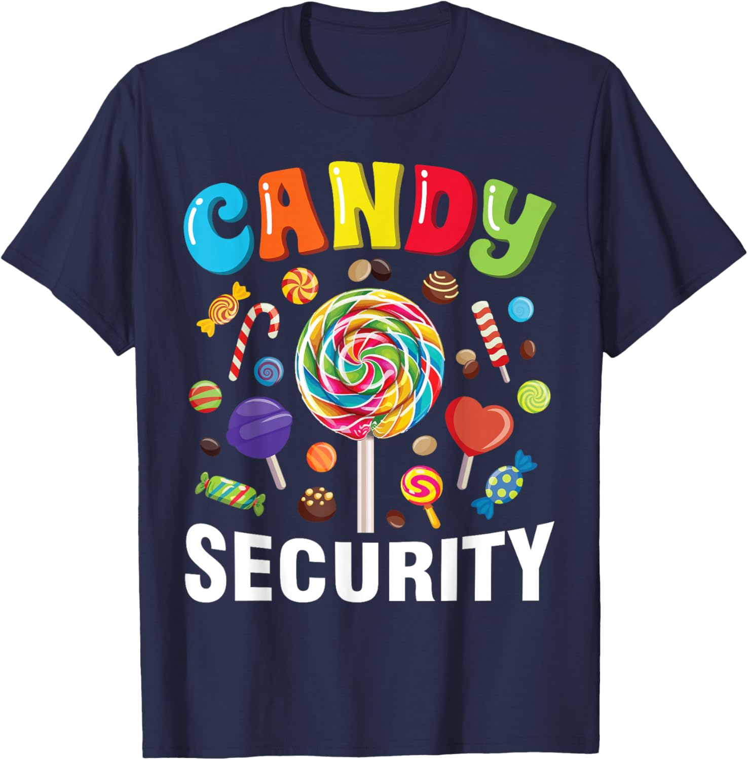 Funny Candy Security Halloween Costume T-Shirt for Spooky Fun - 23