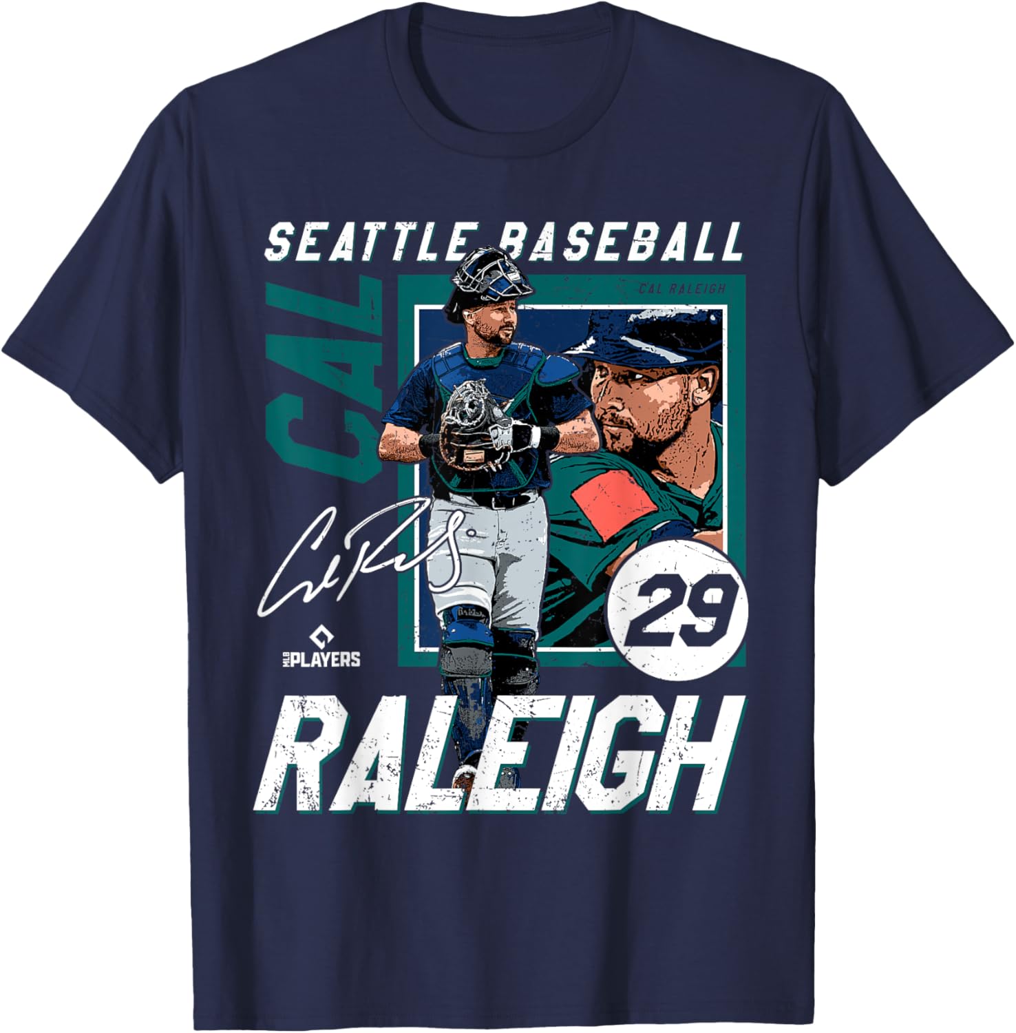 Cal Raleigh Seattle Mariners T-Shirt MLB Baseball Gear for Fans - 1