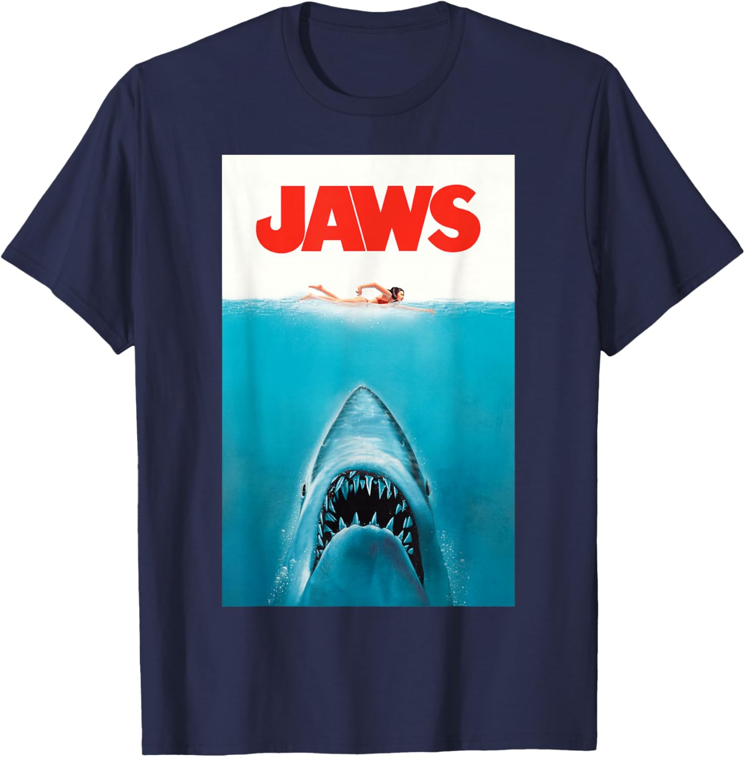 Jaws 50th Anniversary Classic T-Shirt with Front and Back Artwork - 3