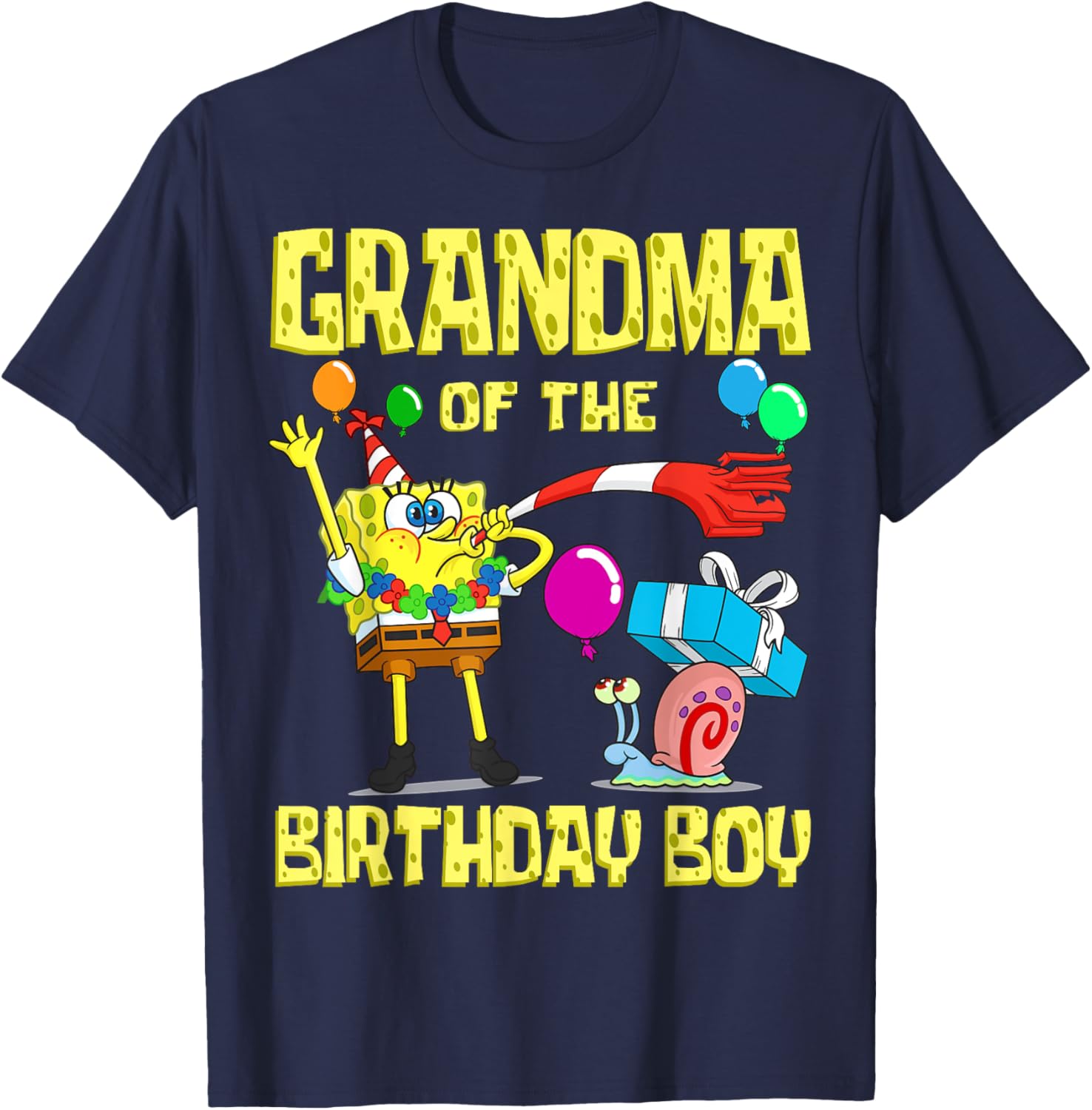 SpongeBob Grandma of the Birthday Boy T-Shirt Fun Party Apparel - 5