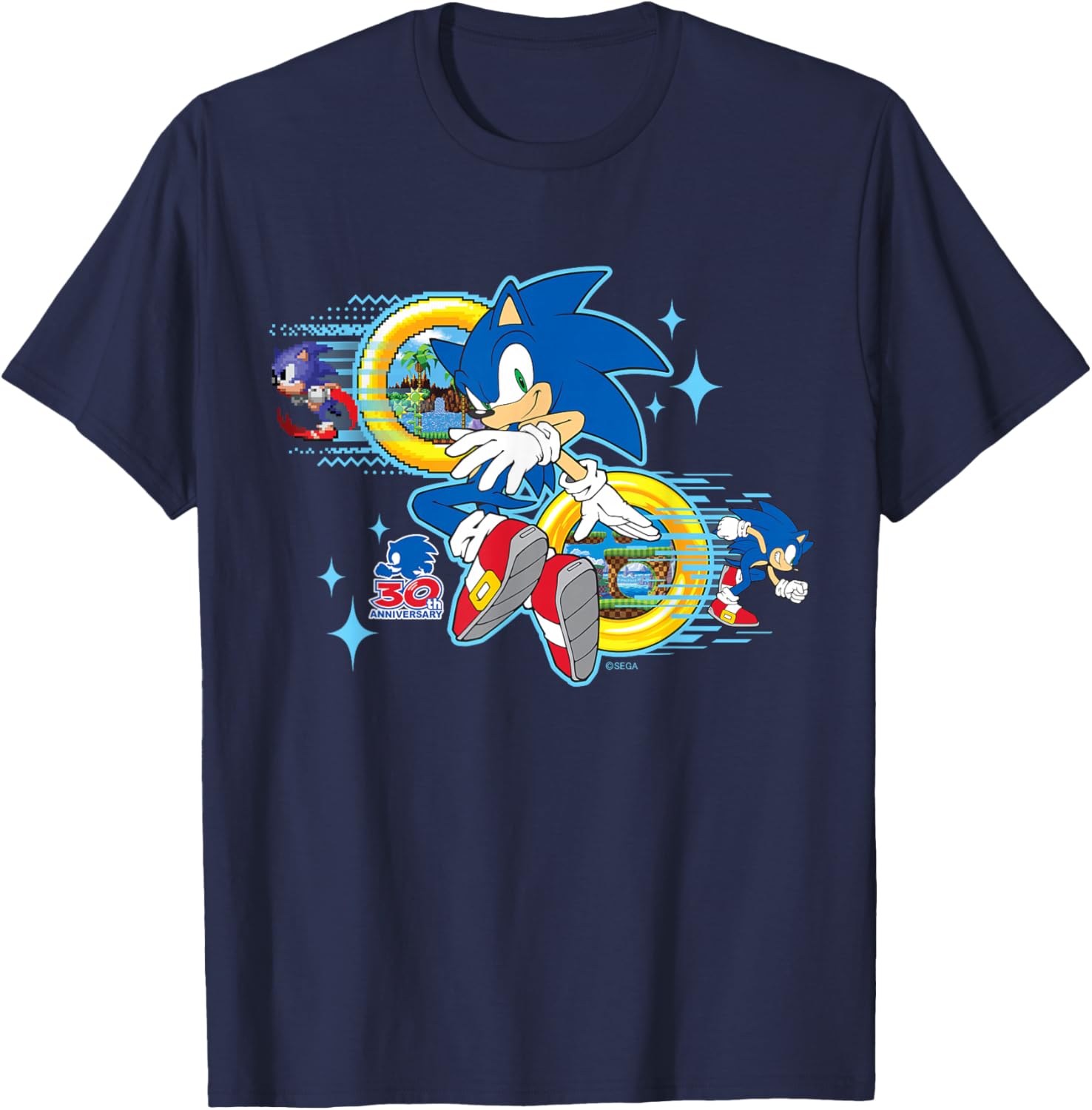 Sonic the Hedgehog 30th Anniversary Short Sleeve Tee for Fans - 9