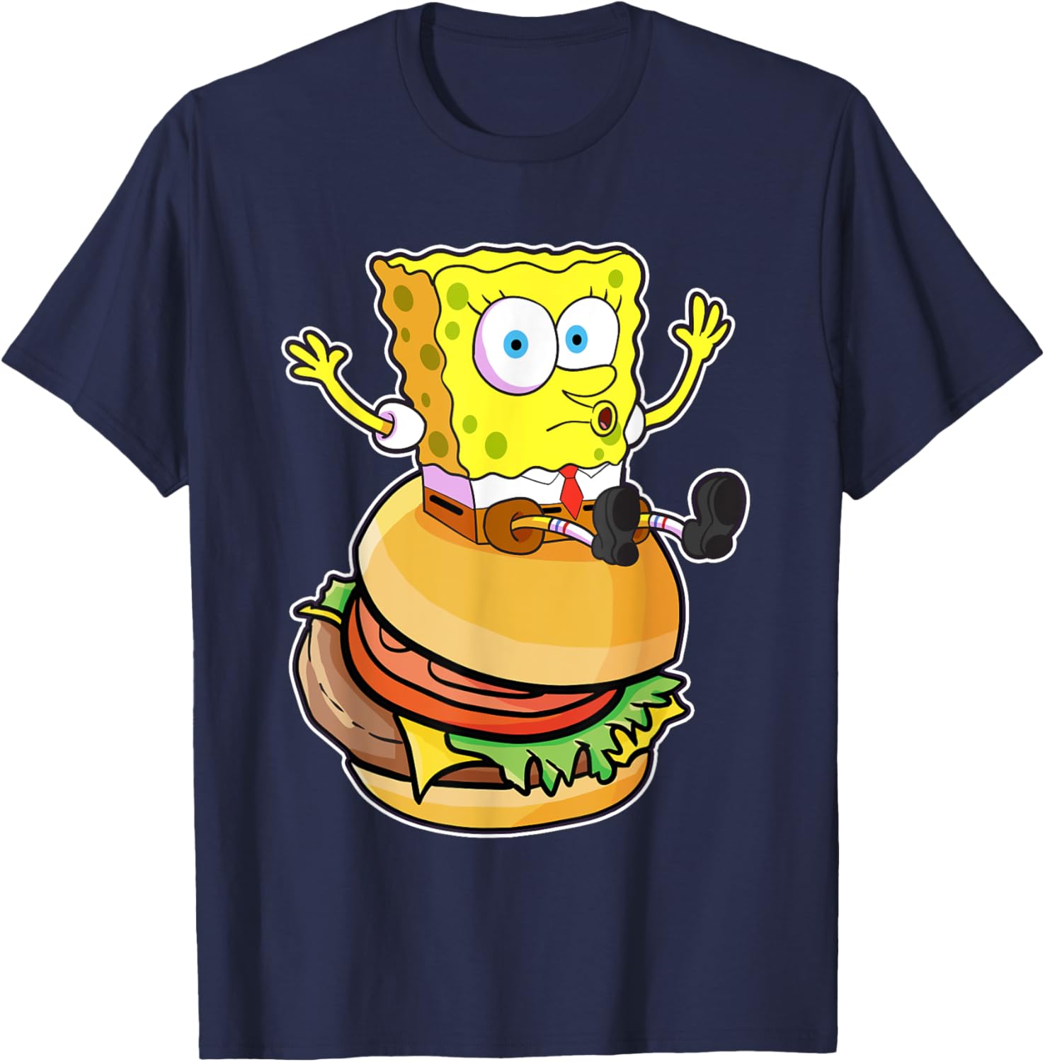 Mademark x SpongeBob SquarePants Burger T-Shirt Fun and Stylish Wear - 2