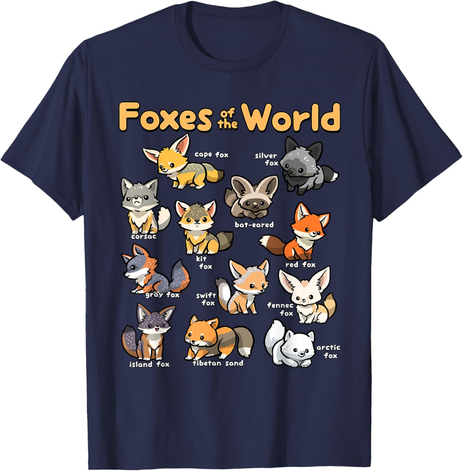 Kawaii Fox Lover T-Shirt for Animal Lovers - Fun Educational Design - 20