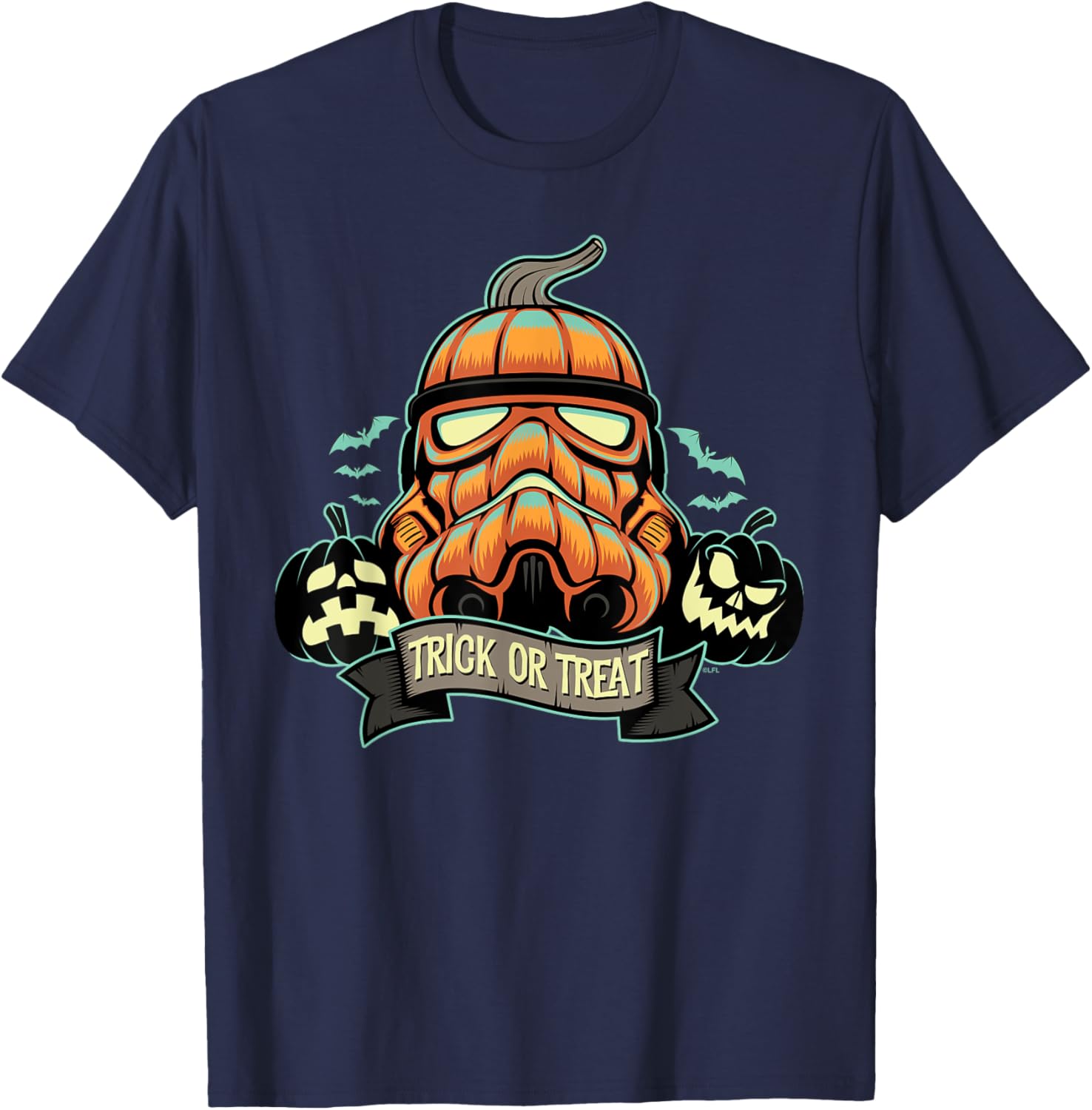 Star Wars Stormtrooper Pumpkin T-Shirt for Halloween Fun and Style - 2