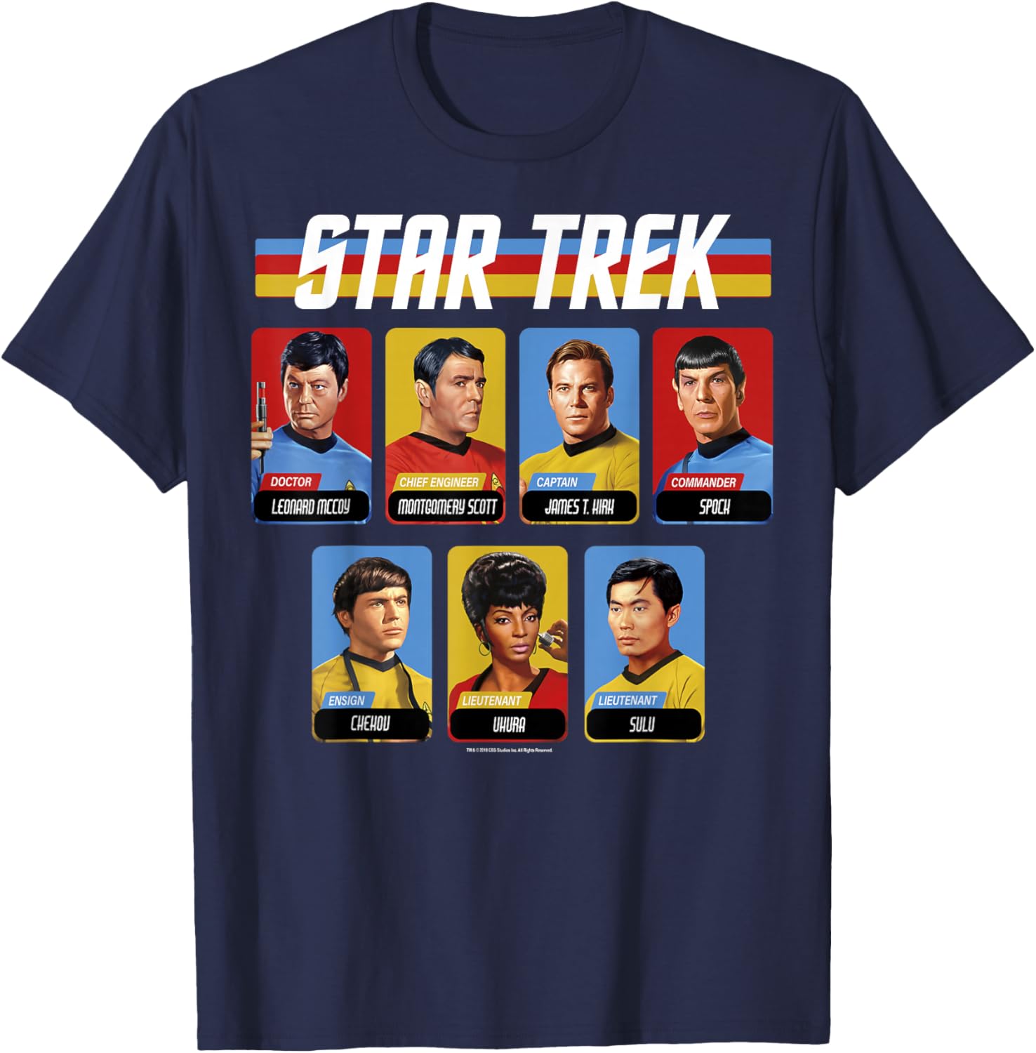 Star Trek Original Series Crew Retro Portraits T-Shirt for Fans - 1