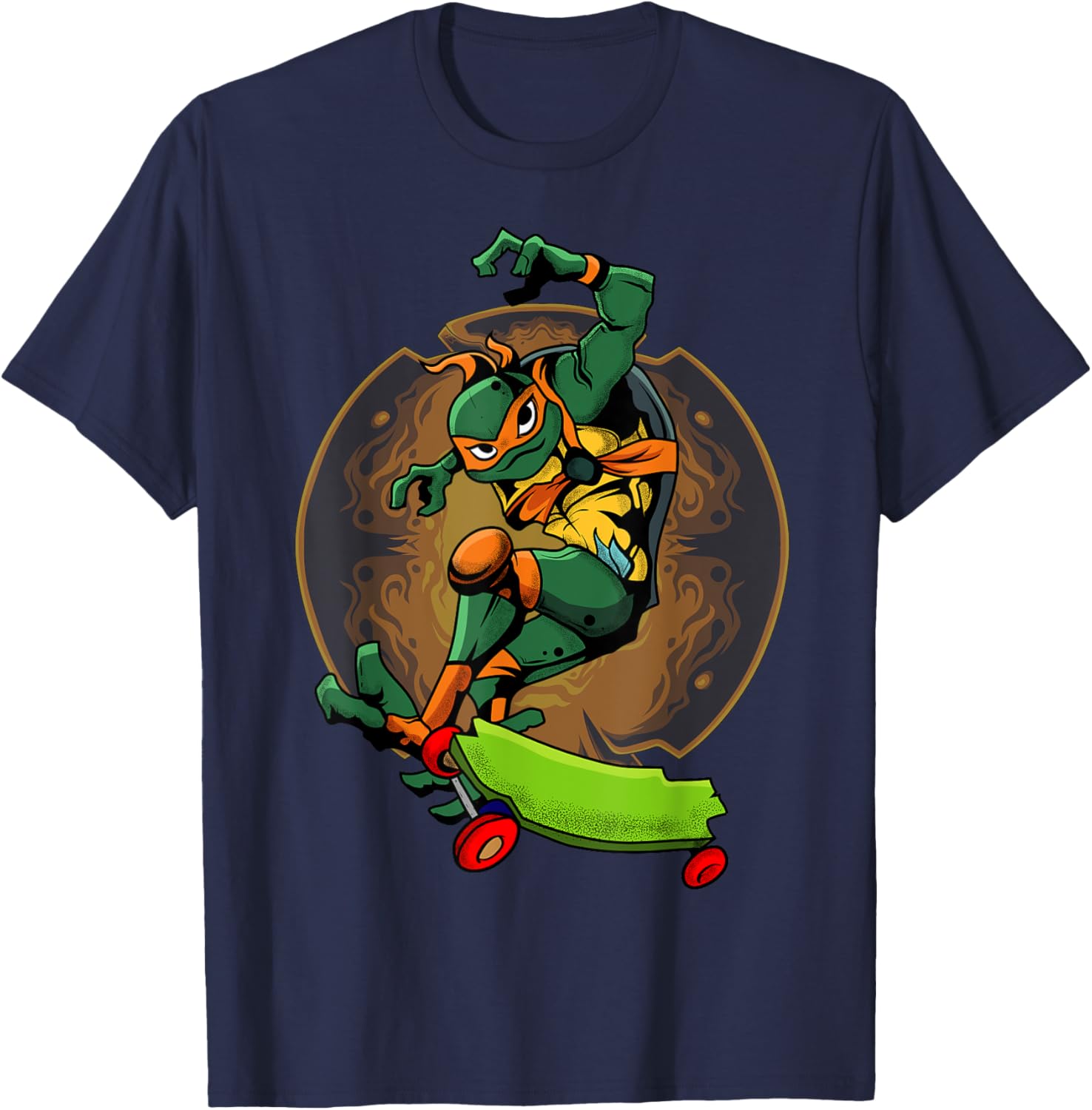 Mademark Teenage Mutant Ninja Turtles Mikey Skateboard T-Shirt for Kids - 18