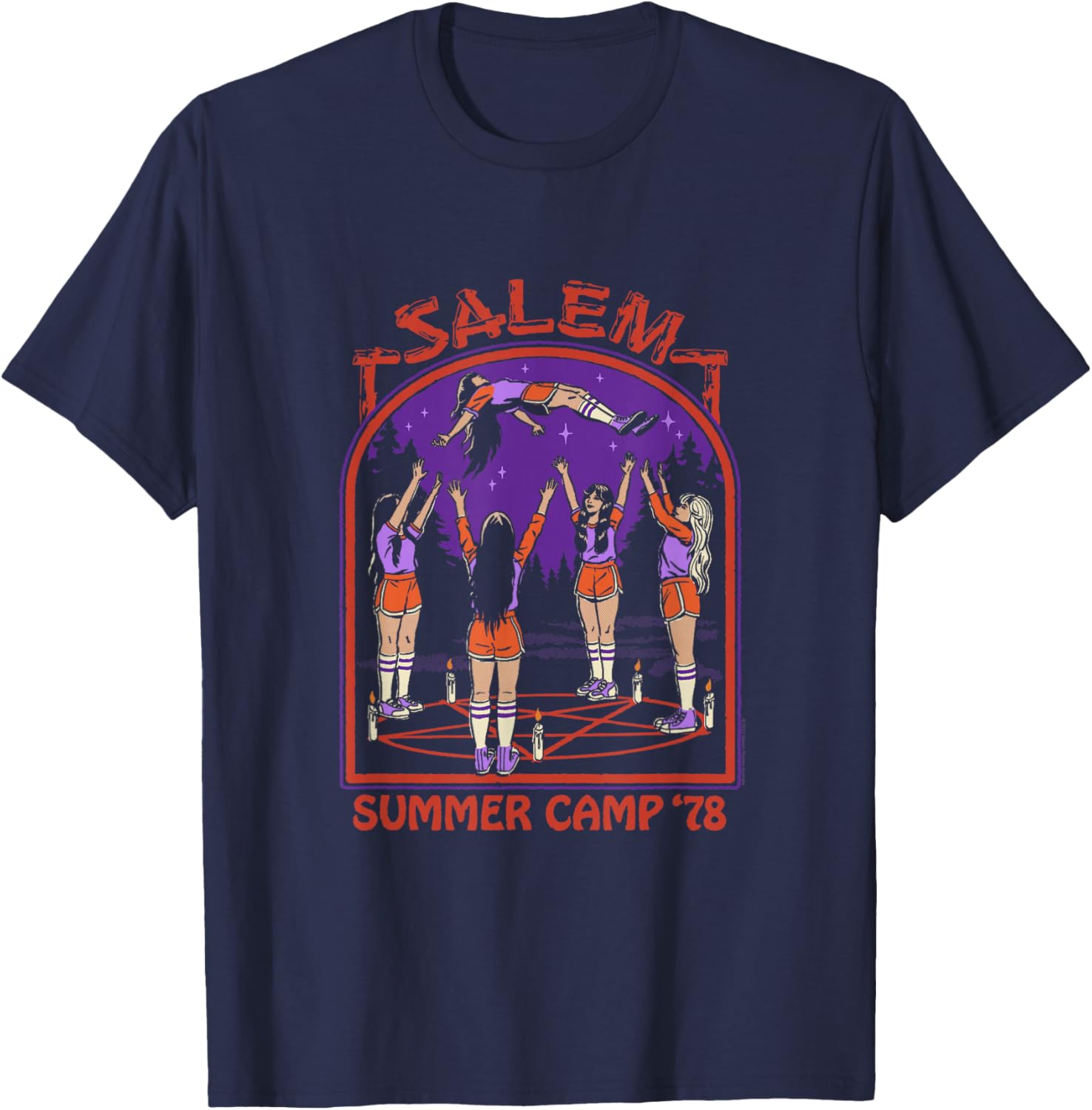 Steven Rhodes Salem Witch Summer Camp 78 T-Shirt – Retro Dark Humor Apparel - 4