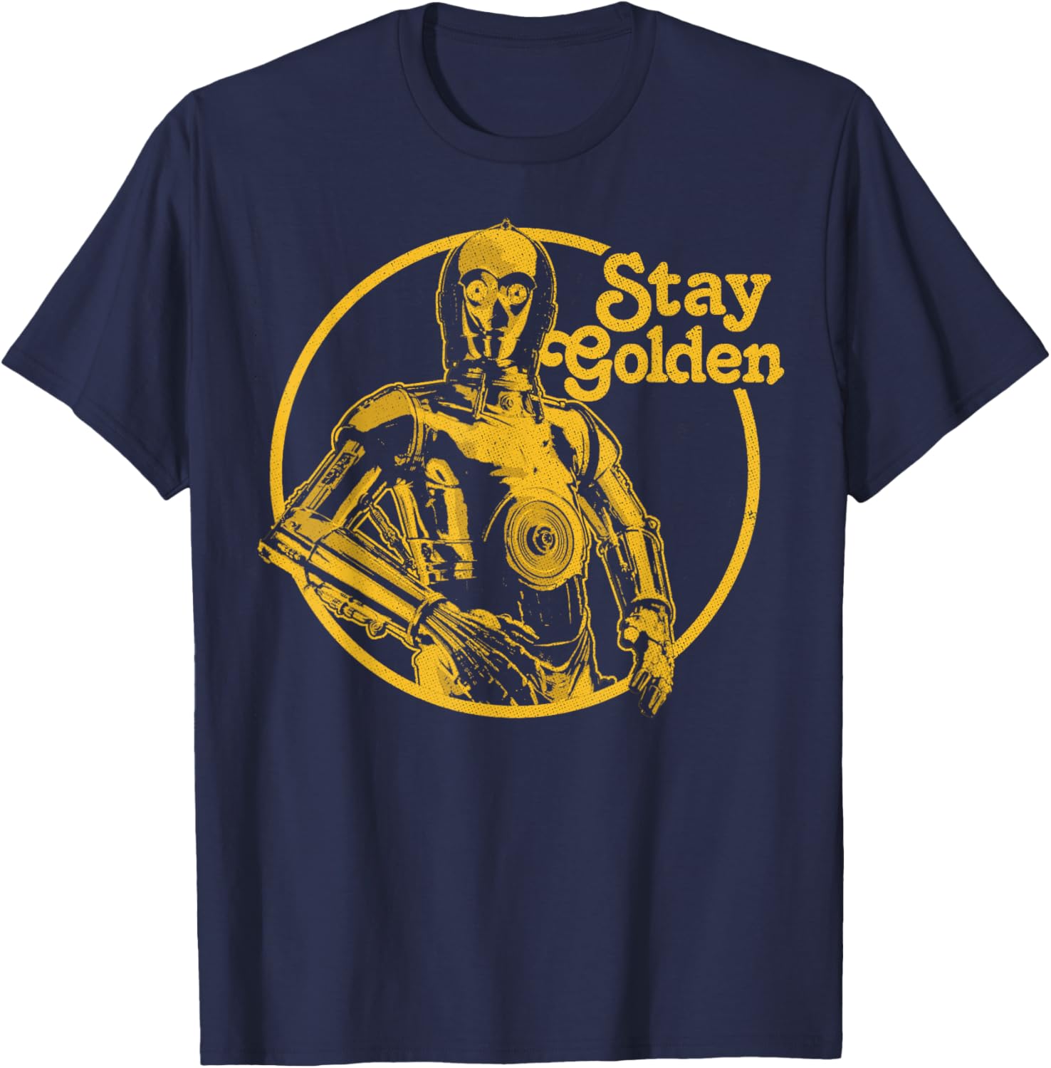 Stay Golden C-3PO T-Shirt Inspired by Star Wars for Fans and Collectors - 1