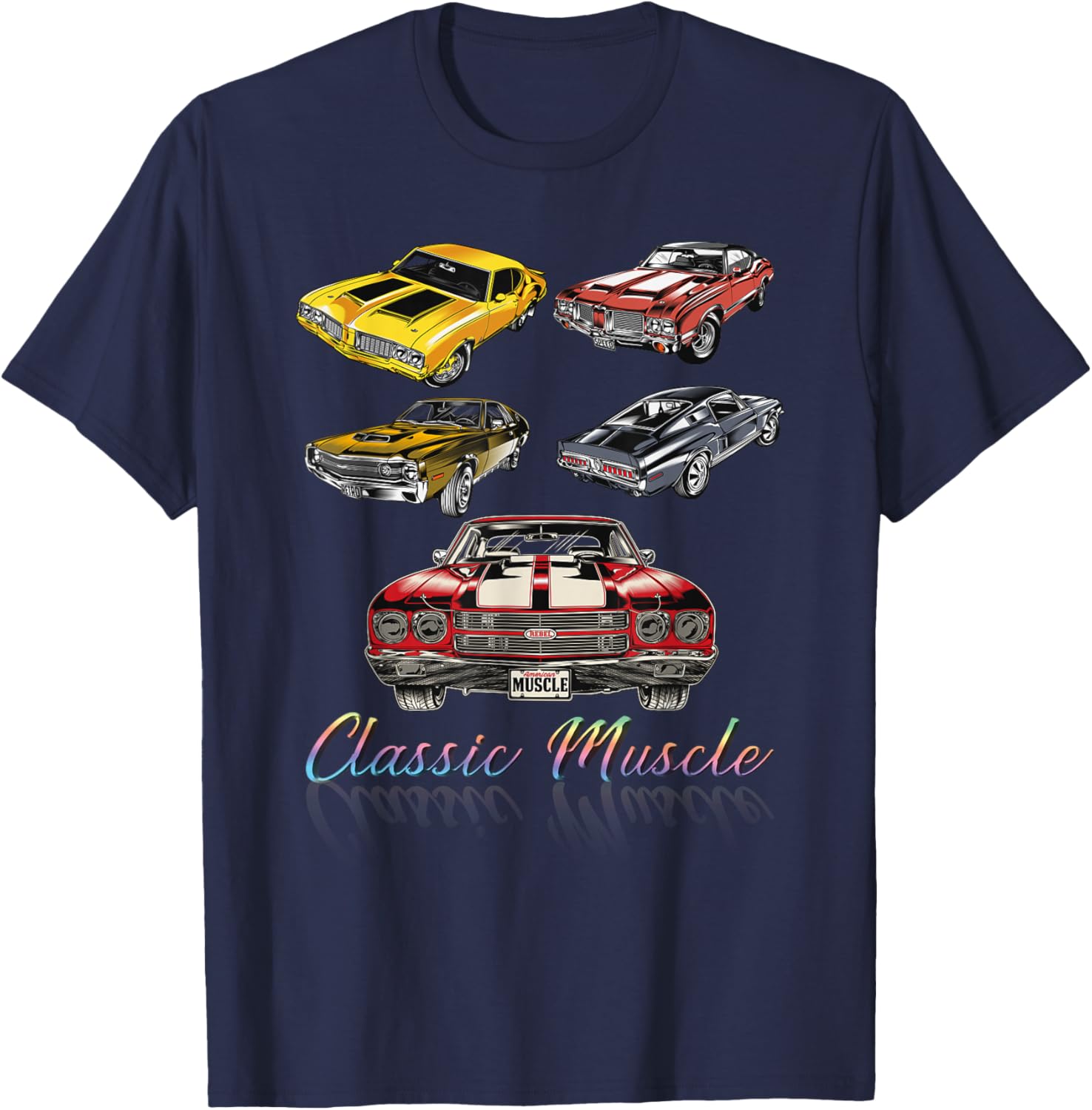 American Muscle Cars Classic Novelty T-Shirt for Car Enthusiasts - 10