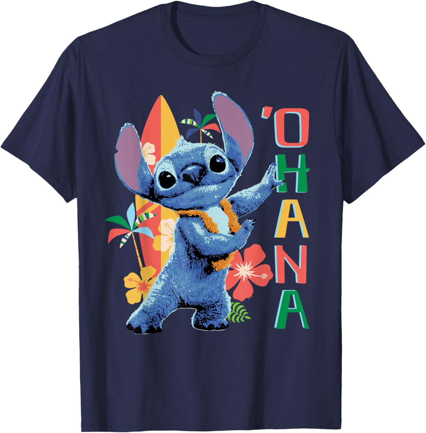 Disney Lilo & Stitch Ohana Hula Beach T-Shirt for Fun Summer Days - 22