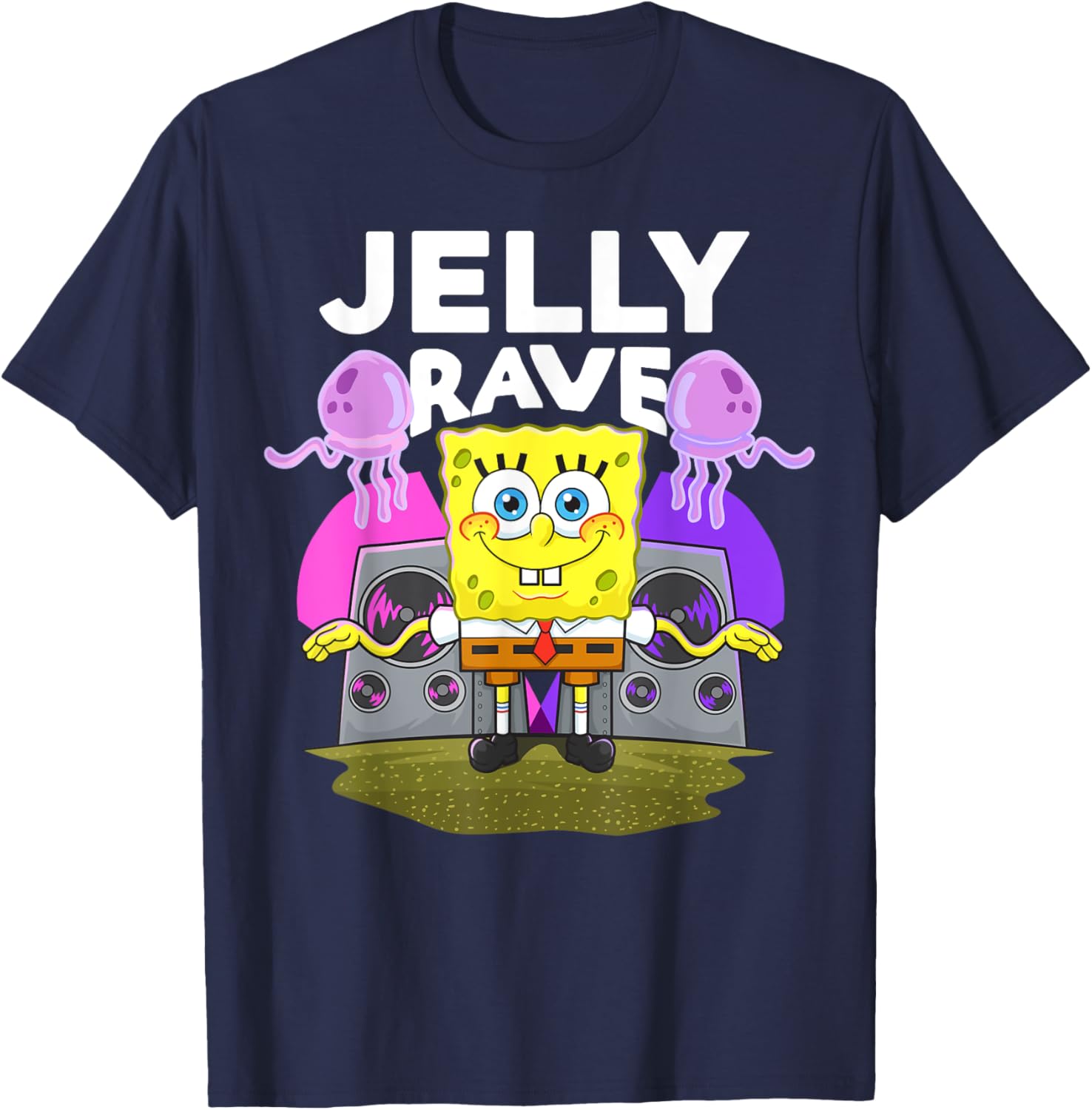 Mademark x SpongeBob SquarePants Jelly Jam Rave T-Shirt for Fun Lovers - 11