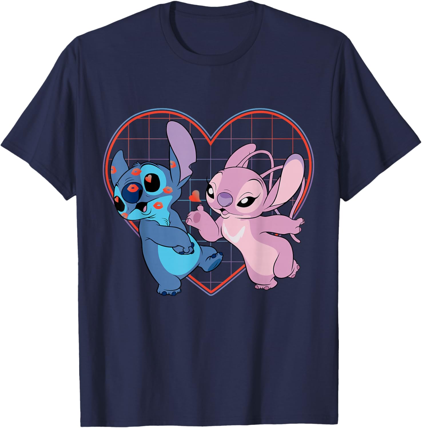 Disney Lilo and Stitch Angel Heart Kisses T-Shirt for Fun Fashion Lovers - 2