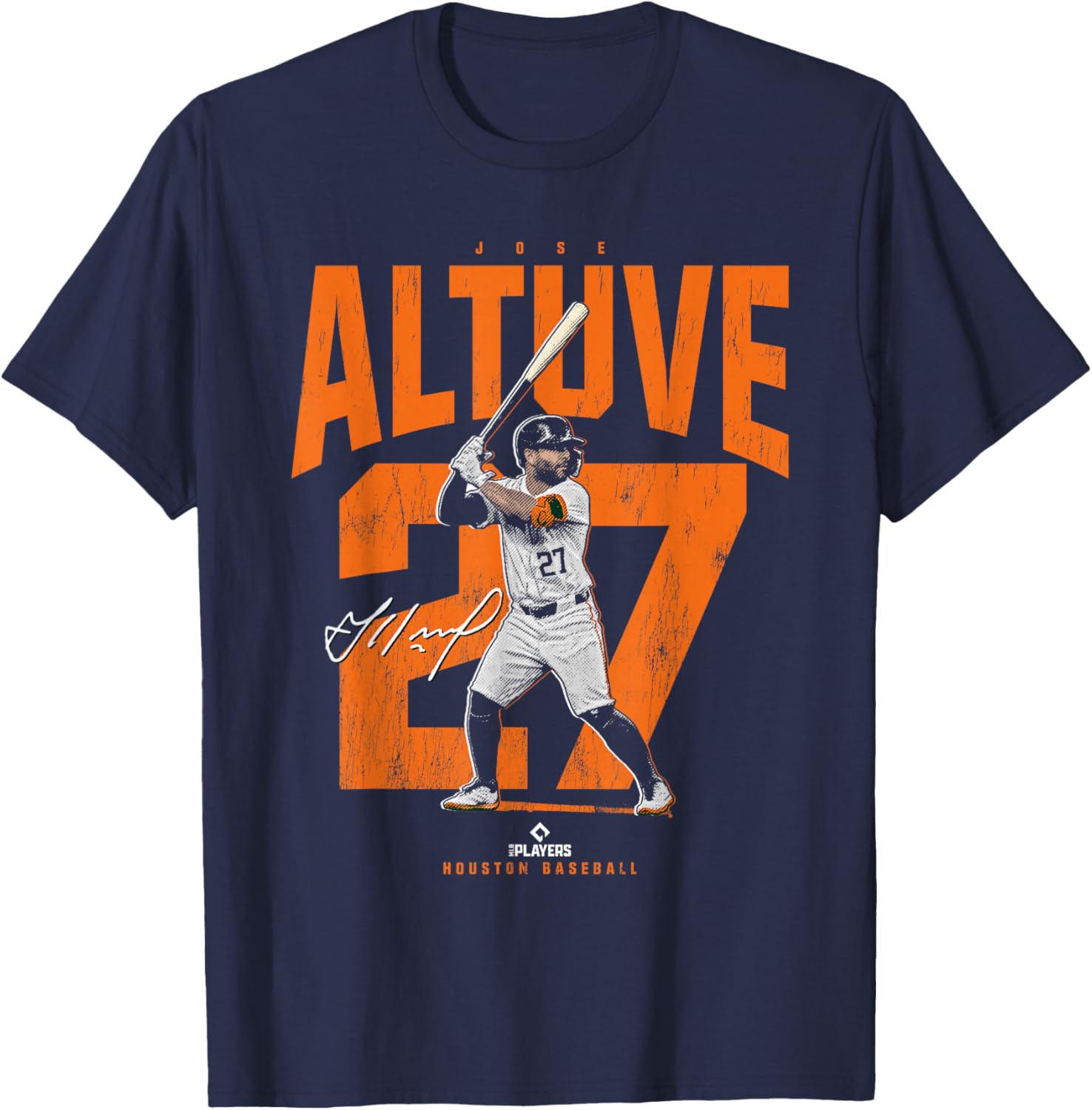 Jose Altuve Houston Baseball T-Shirt Unisex Adult Short Sleeve Blue - 1