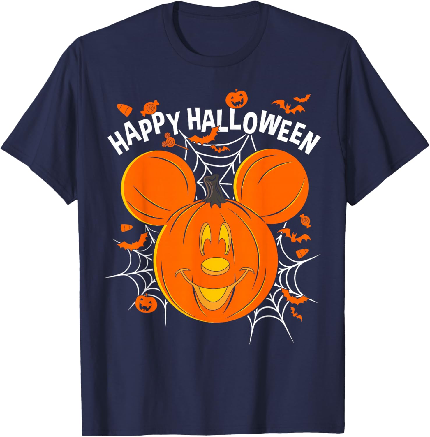 Disney Mickey Pumpkin Halloween T-Shirt for Kids and Adults Fun Style - 4