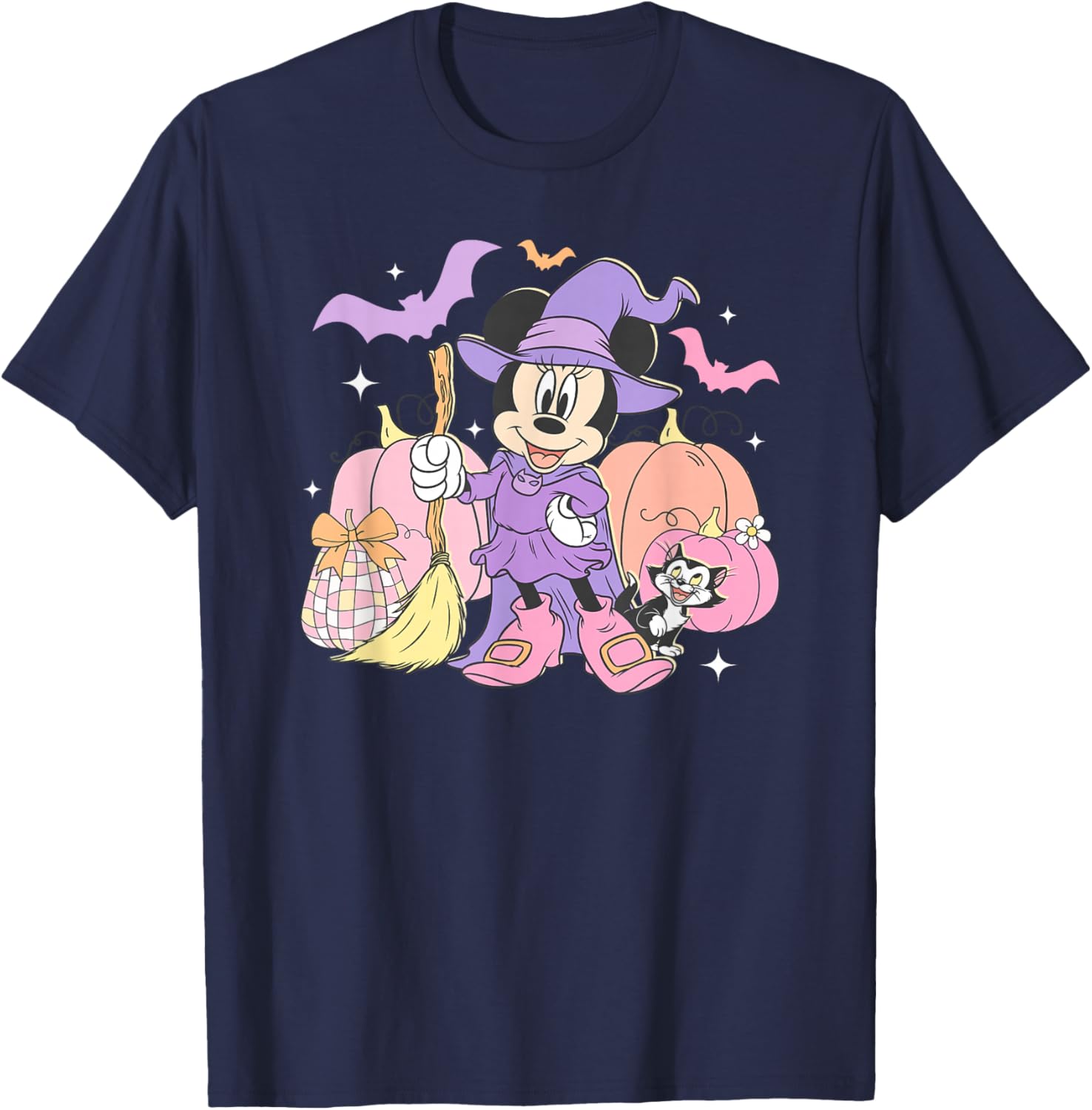 Cute Minnie Mouse Halloween Witch T-Shirt for Kids in Purple Design - 3