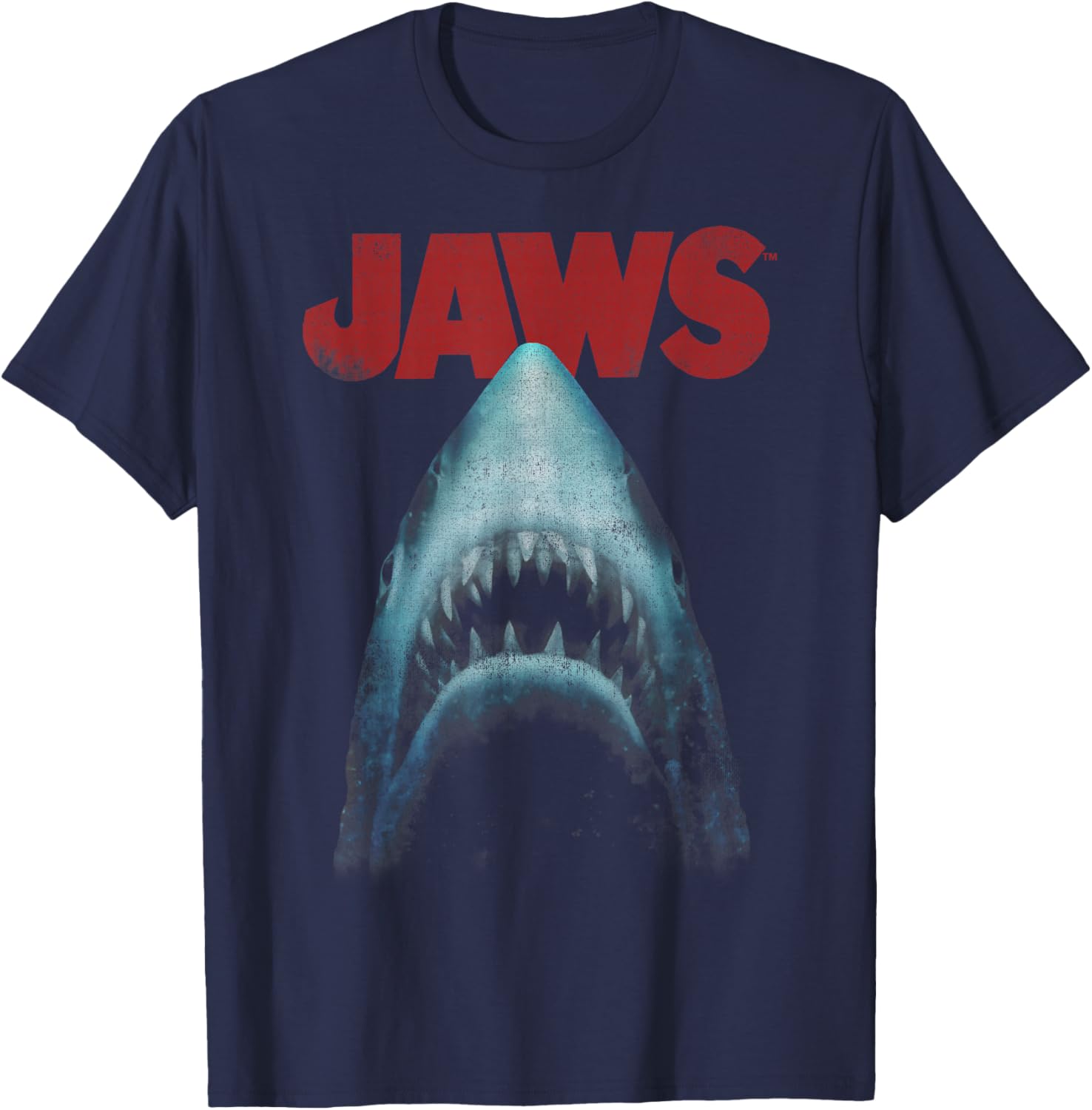Jaws Classic Movie Poster T-Shirt Close-Up Design for Fans - 1