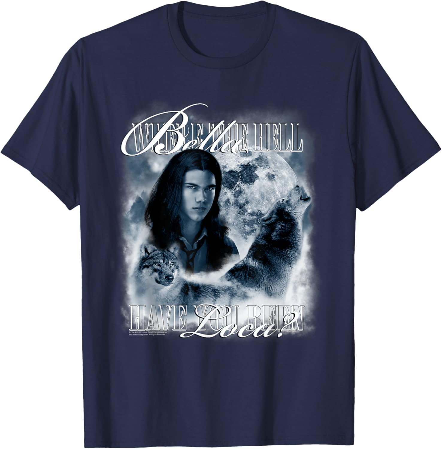 Twilight Saga Retro Jacob Wolf Moon Graphic T-Shirt for Fans - 3