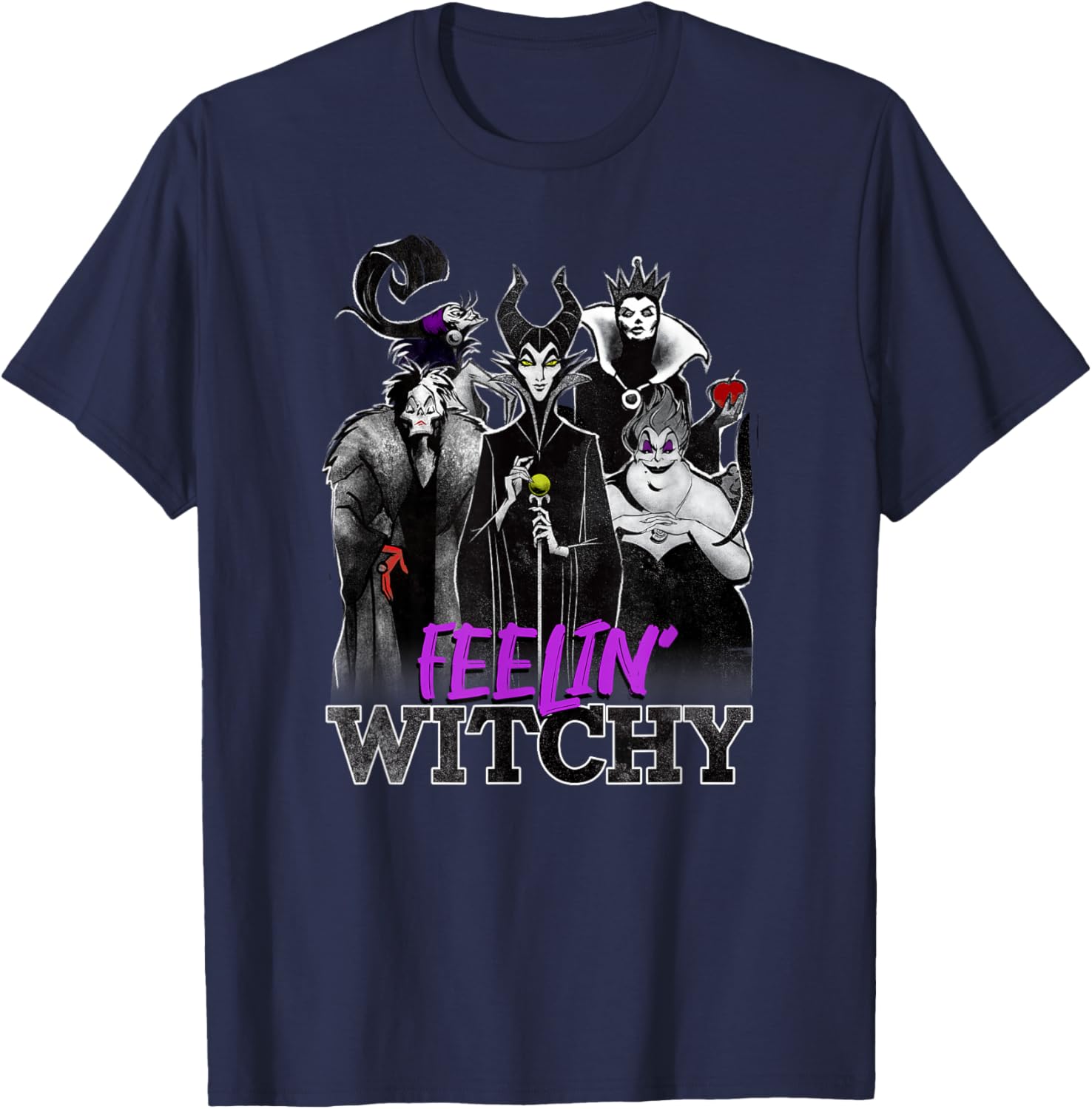 Disney Villains Halloween Witchy Group Shot T-Shirt for Spooky Style - 10