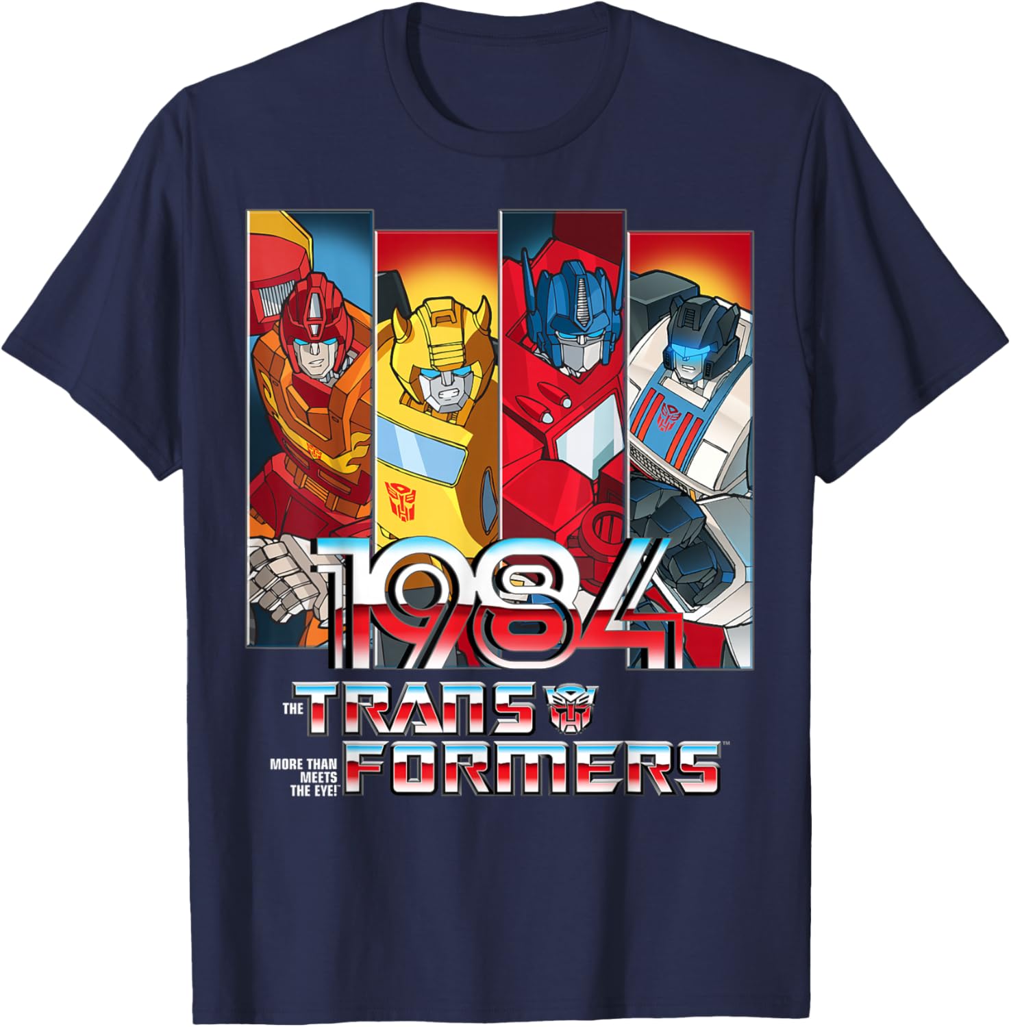 1984 Transformers Autobots Vintage T-Shirt for Adults - Black Size S - 10