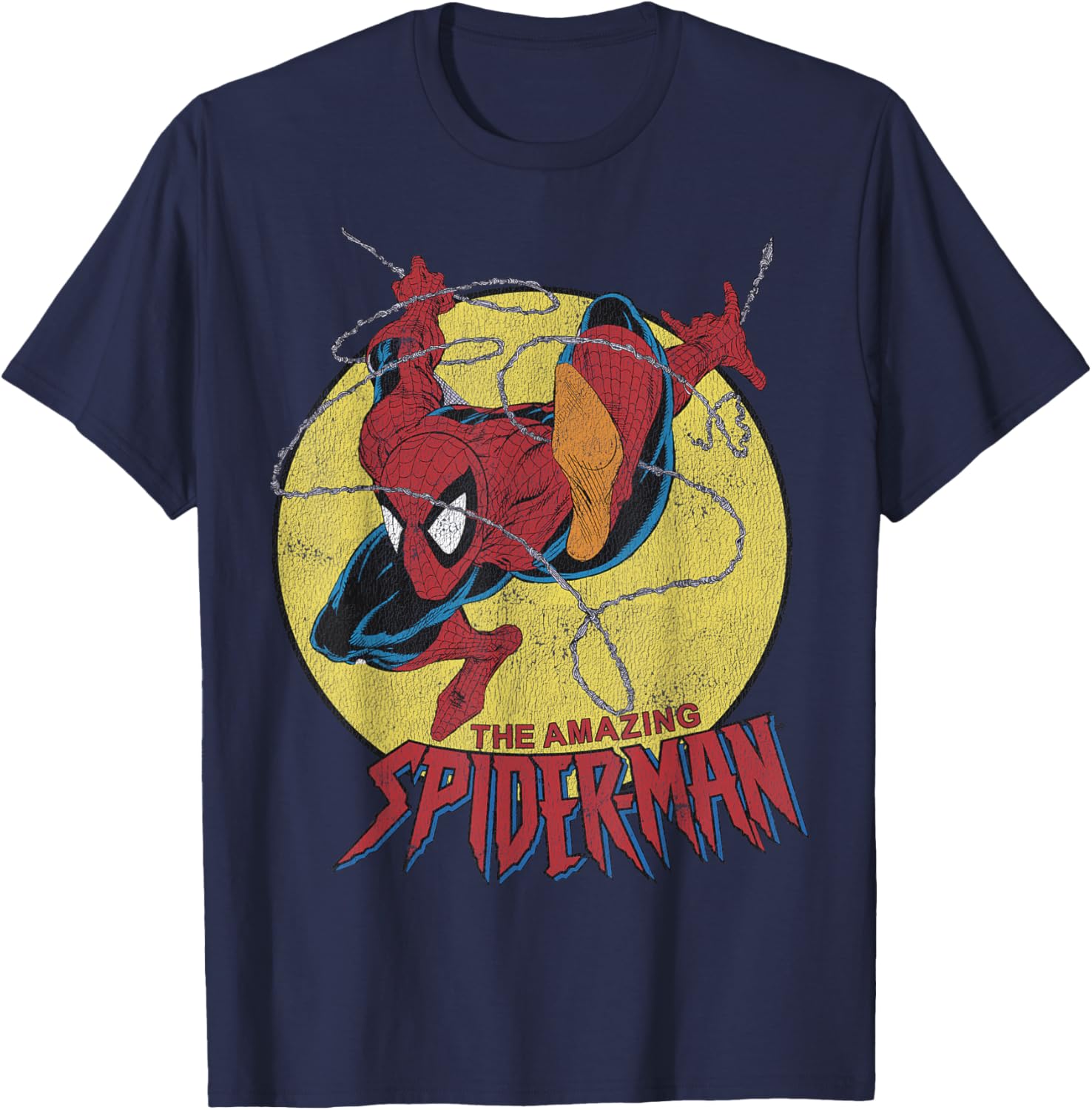 Vintage Spider-Man Jump Logo T-Shirt for Marvel Fans - Stylish Apparel - 5