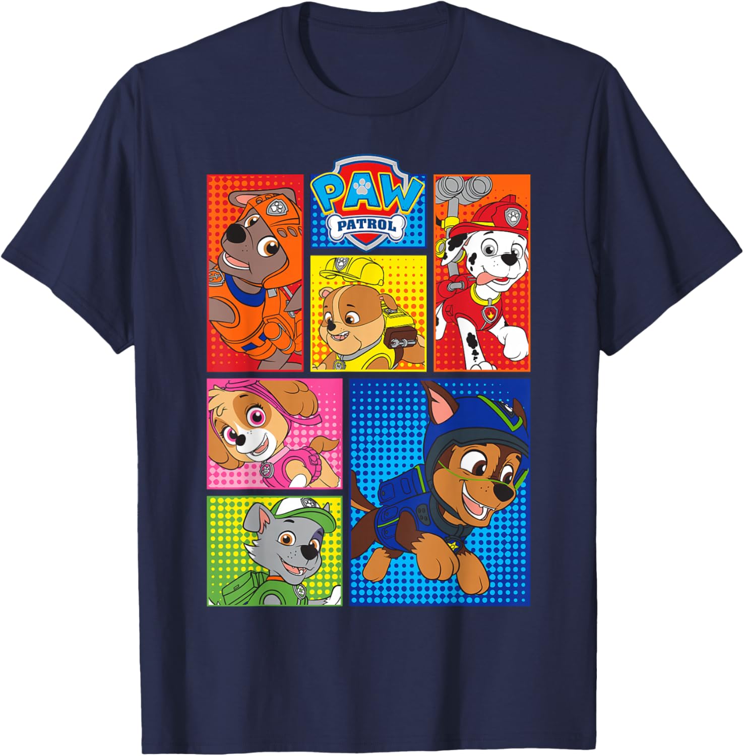 Adorable Paw Patrol Pup Shapes T-Shirt for Kids - Fun and Stylish Apparel - 7