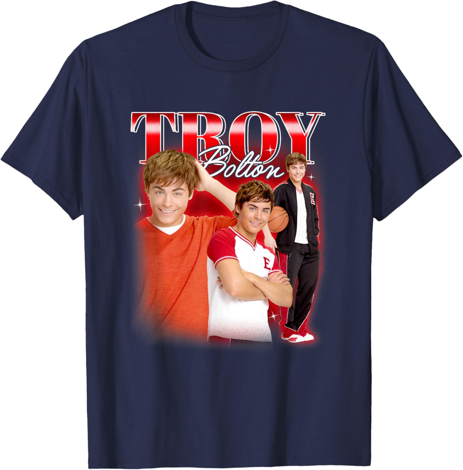 Disney High School Musical Troy Bolton Collage T-Shirt for Fans - 7