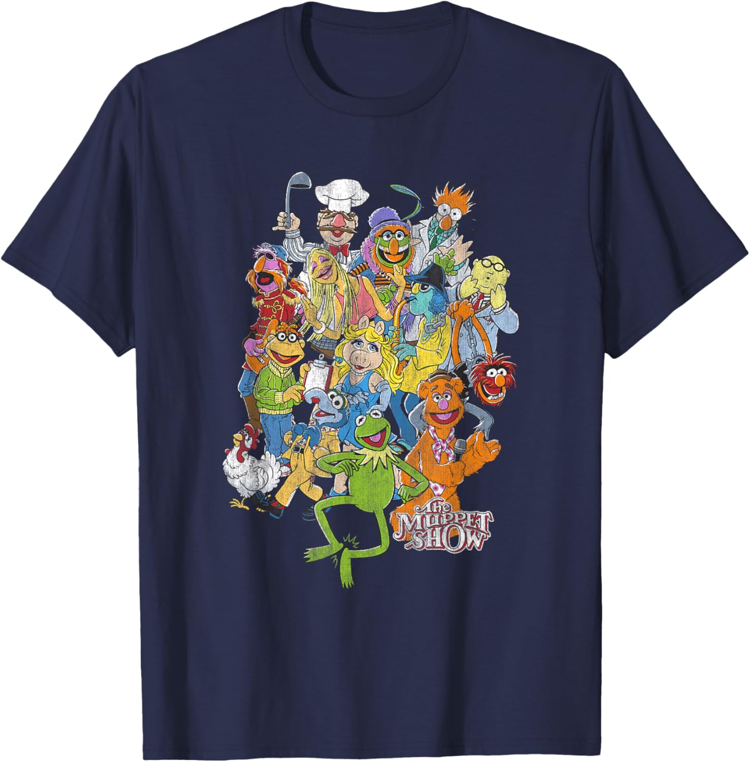 Disney Muppets Distressed Group Shot T-Shirt for Fun Lovers - 3