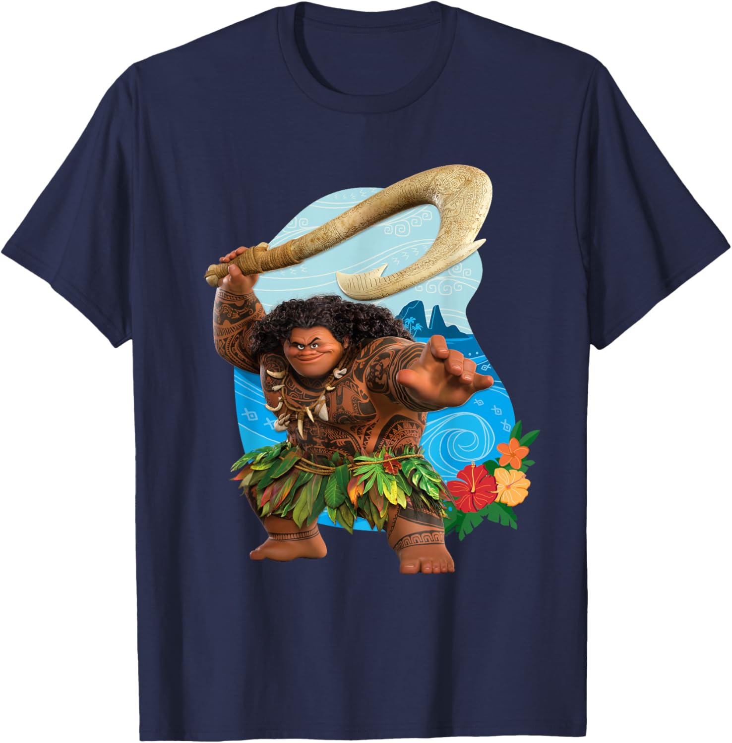 Disney Moana 2 Maui Tropical Island Adventure T-Shirt with Fish Hook - 13