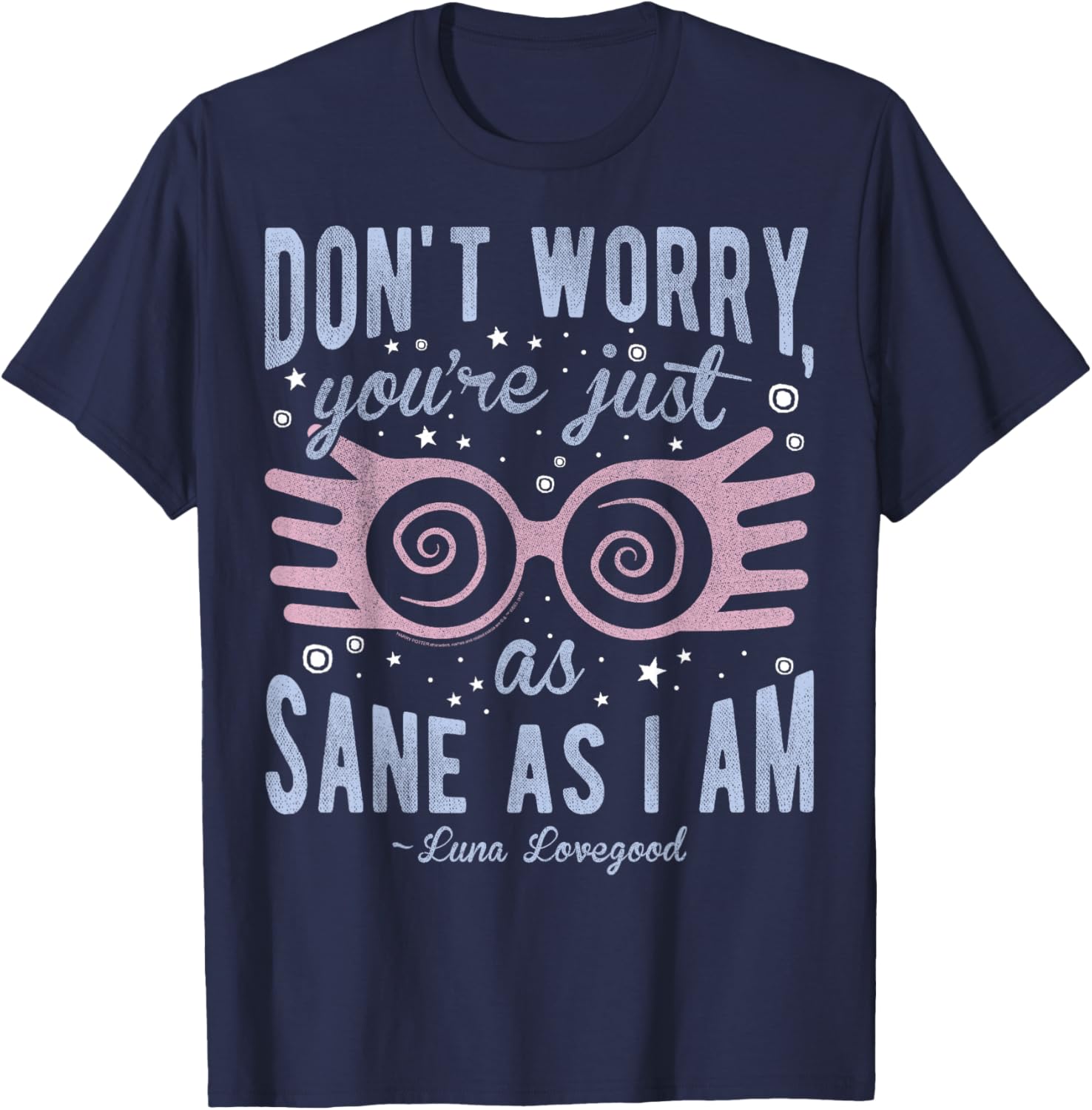 Harry Potter Luna Lovegood T-Shirt You're Just As Sane As I Am Black - 6