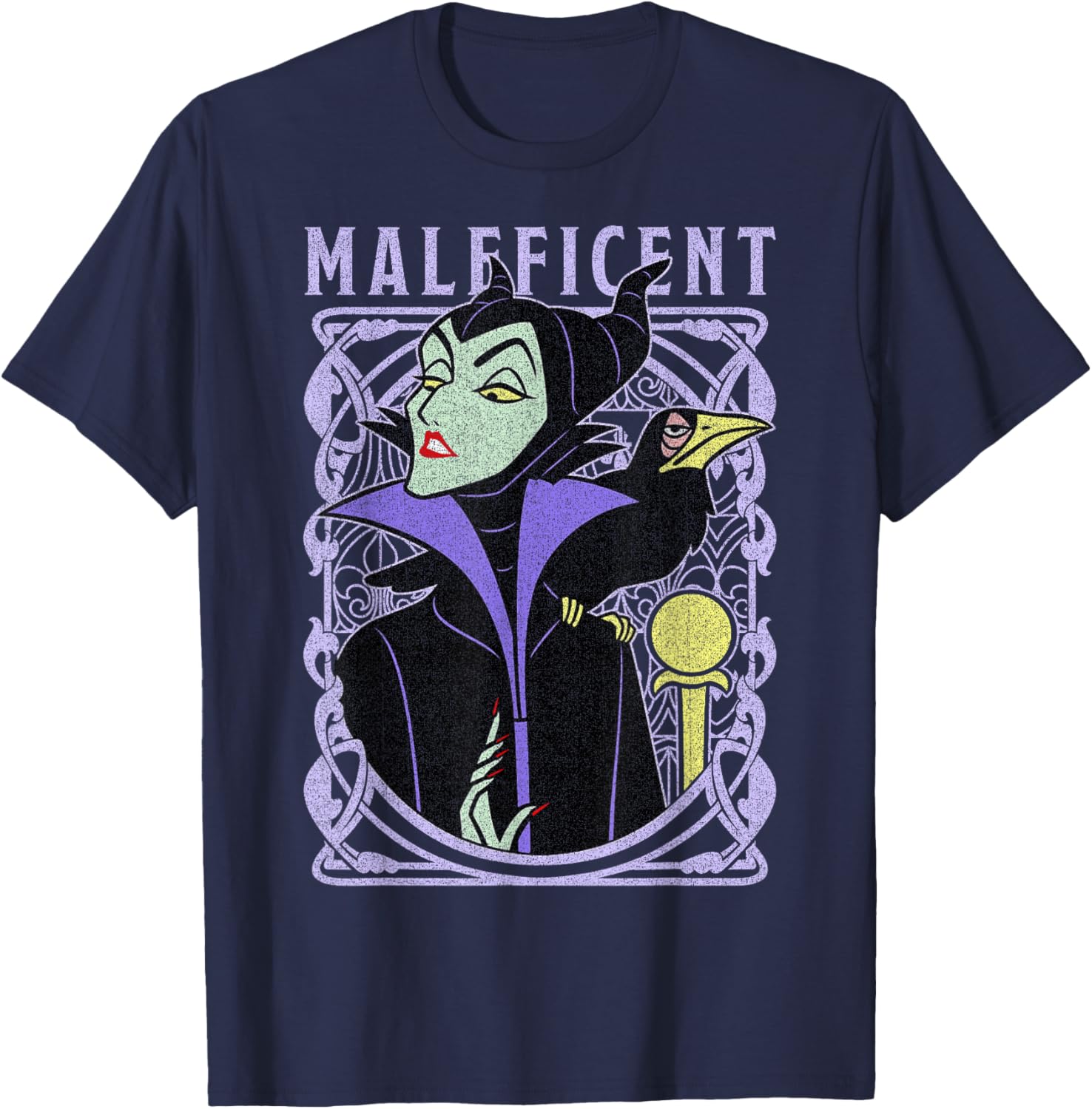 Disney Sleeping Beauty Maleficent Vintage Poster T-Shirt for Fans - 1
