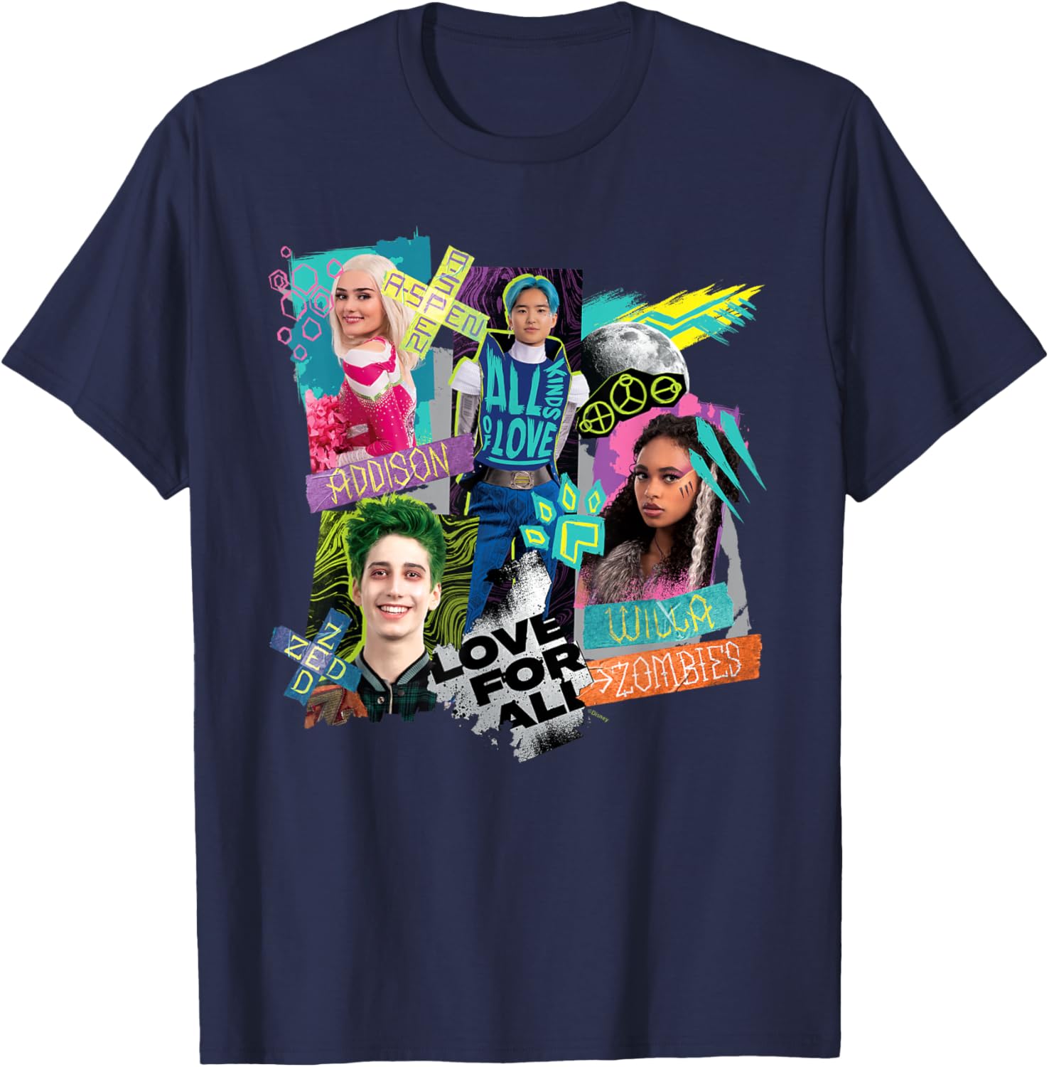 Disney Channel Zombies 3 Love for All T-Shirt for Kids and Teens - 12