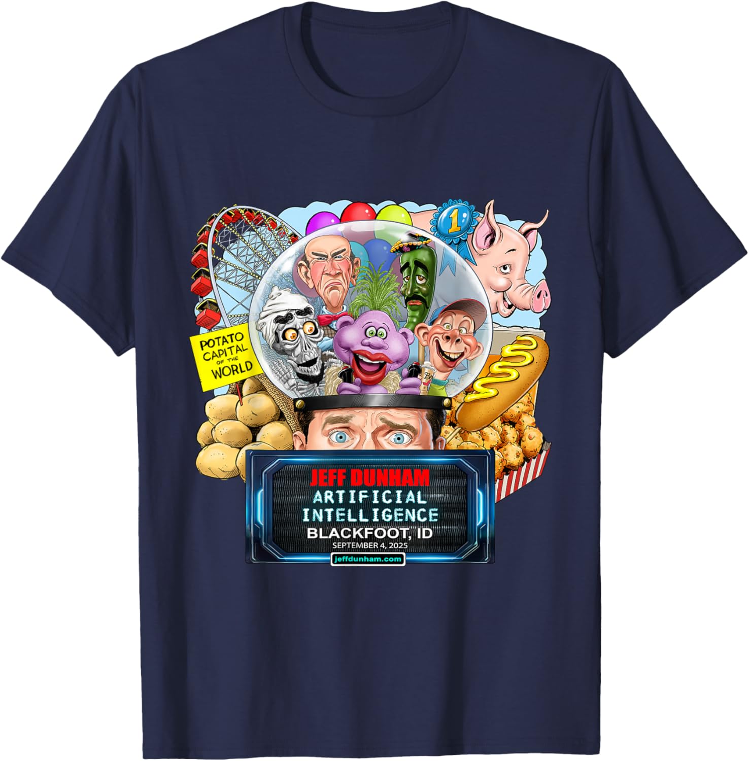 Jeff Dunham Blackfoot ID T-Shirt 2025 Fun Comedy Apparel for Fans - 1