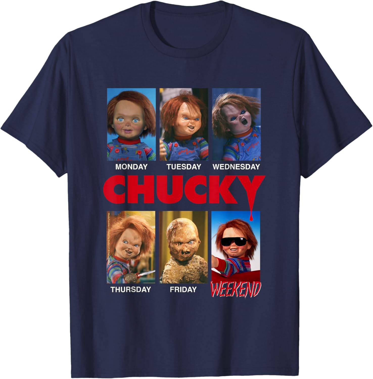 Chucky Days of The Week Moods T-Shirt for Fun Fashion Lovers - 18