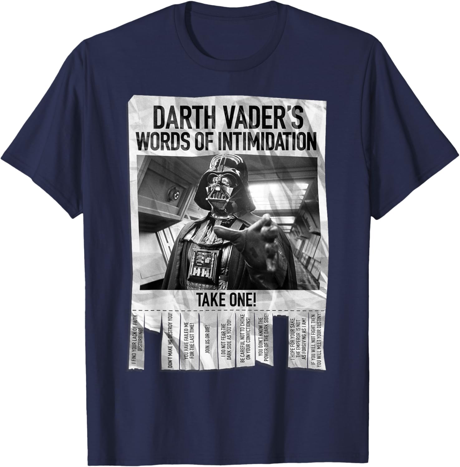 Darth Vader Intimidation Poster T-Shirt for Star Wars Fans - 5
