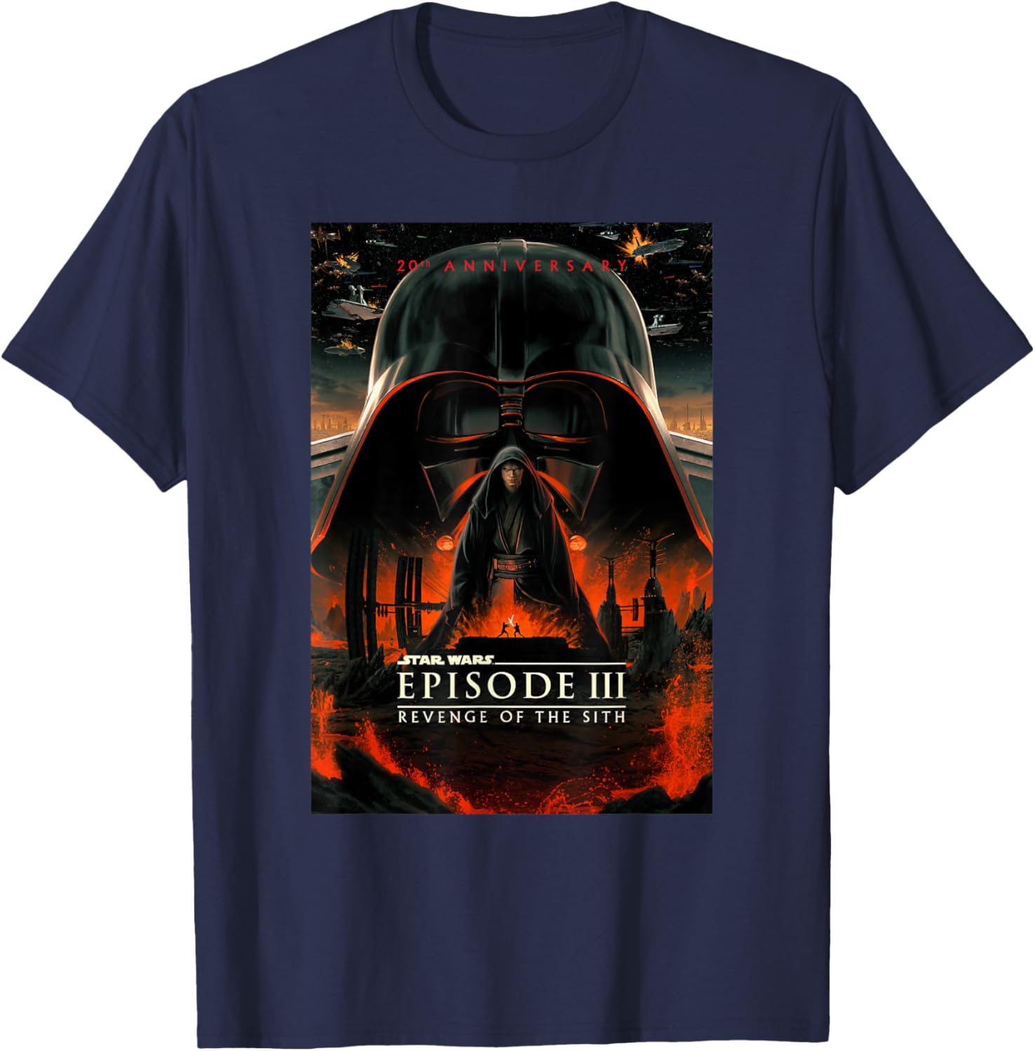 Star Wars 20th Anniversary Episode III Epic Chest Poster T-Shirt for Fans - 1