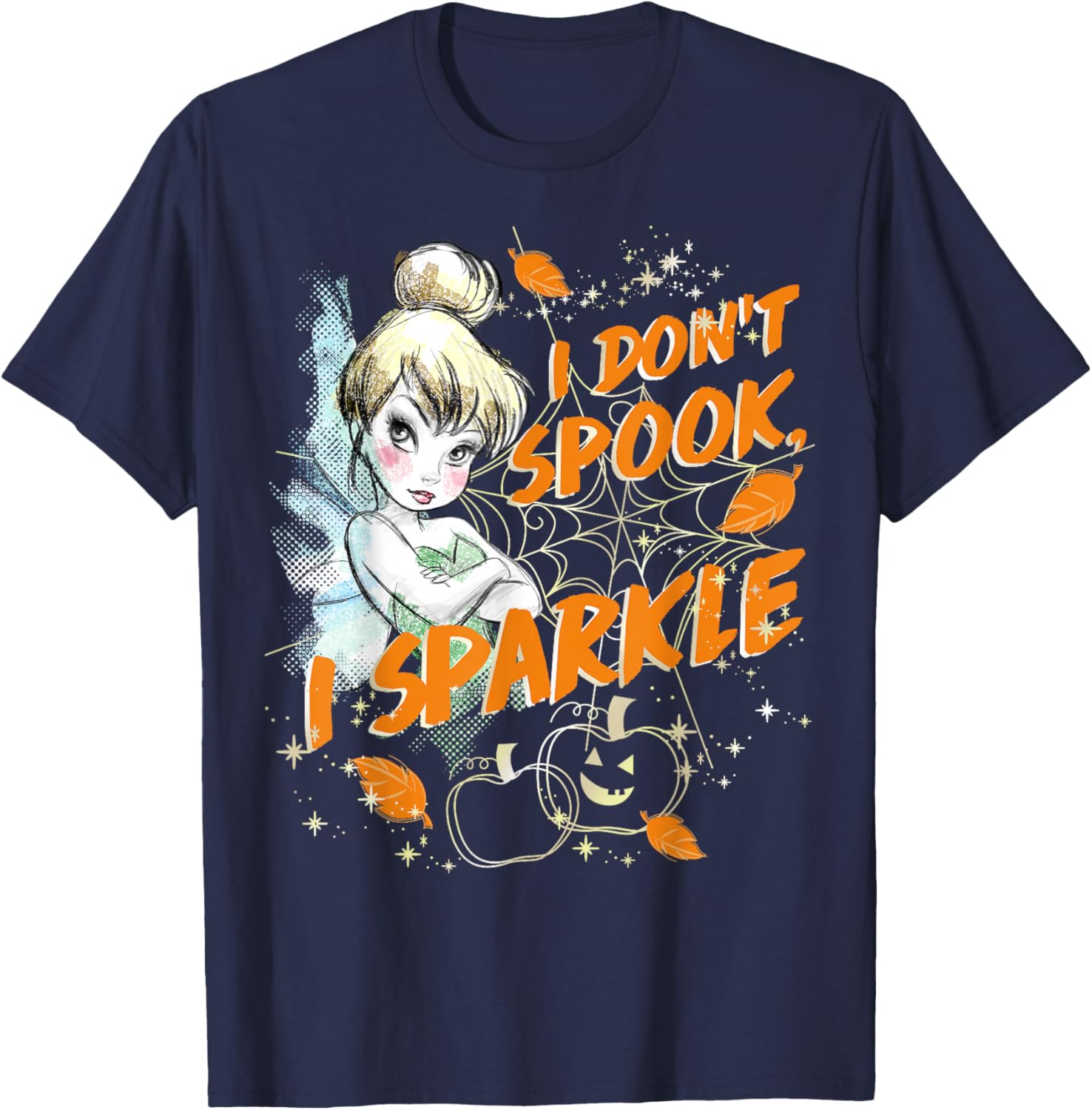 Disney Peter Pan Tinkerbell Halloween Sparkle T-Shirt for Women and Kids - 7