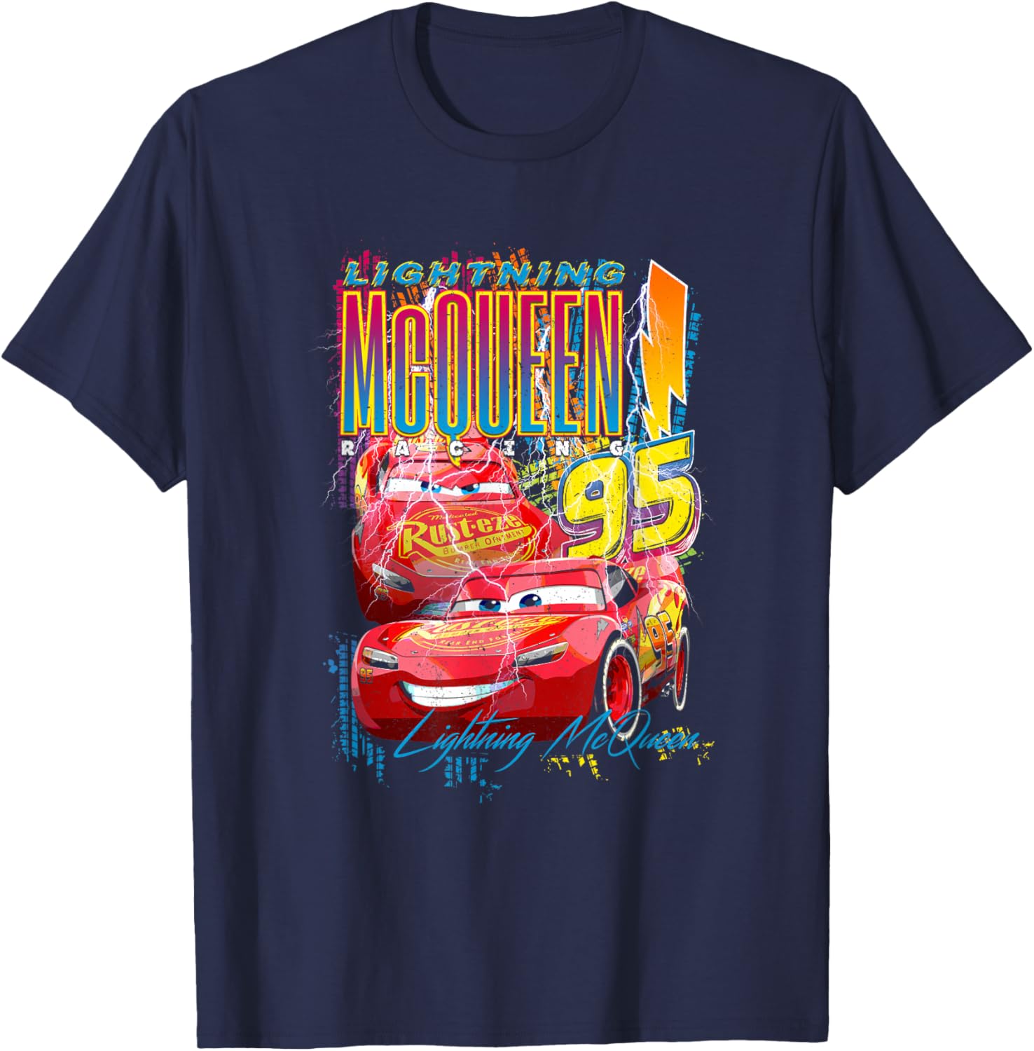 Lightning McQueen Racing Thunder T-Shirt - Disney Pixar Cars Apparel - 1