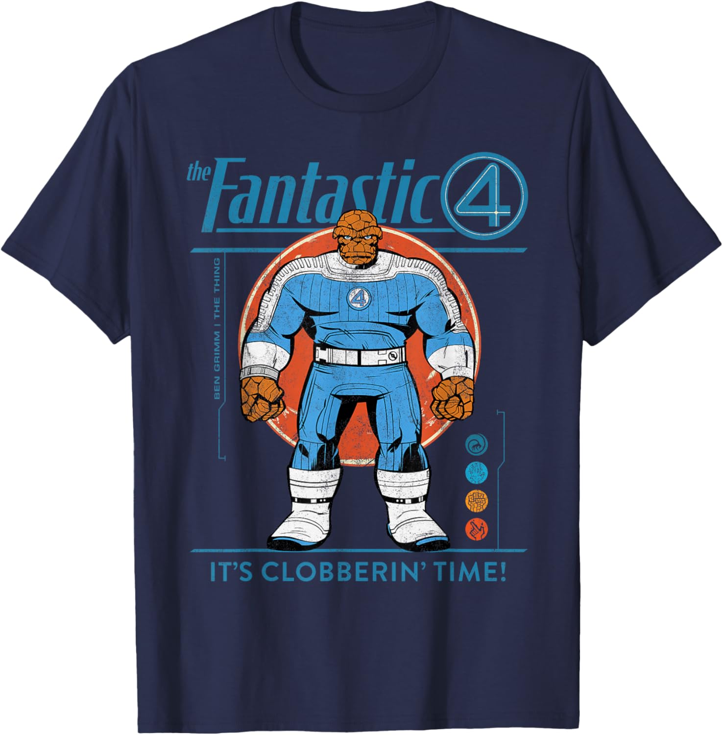 Marvel Fantastic Four The Thing Retro T-Shirt for Fans of Classic Comics - 11