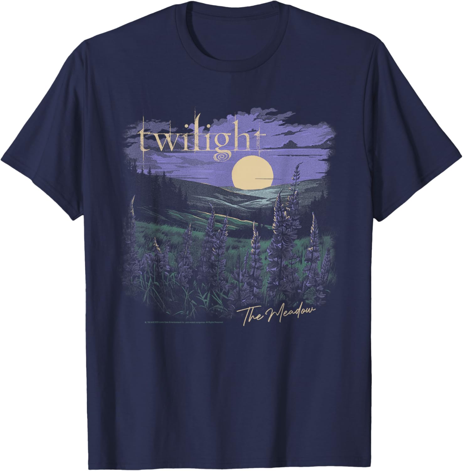Twilight Saga Meadow Flowers Moon T-Shirt for Fans of the Series - 1