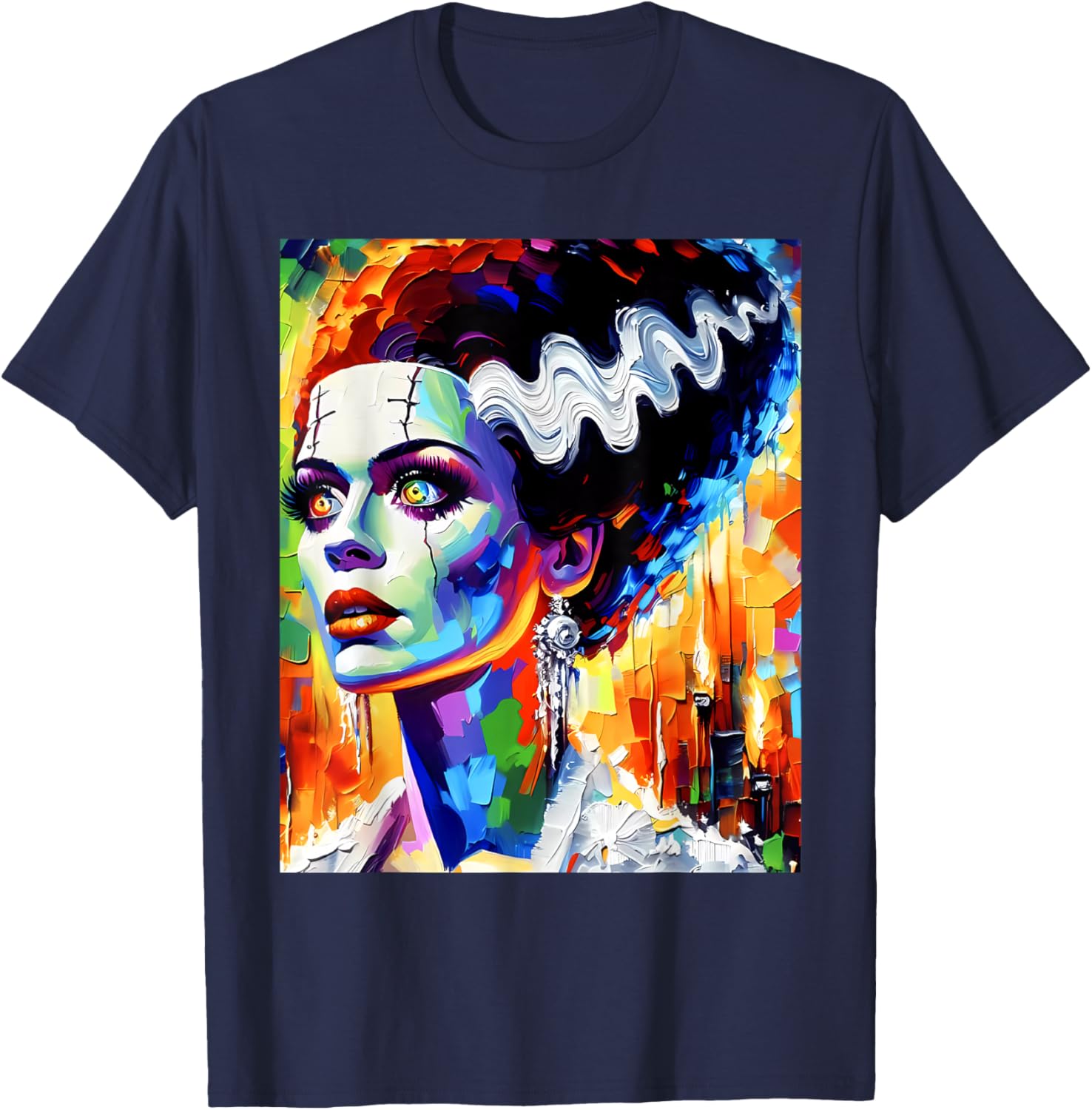Frankenstein Monster and Bride Matching Couple T-Shirts for Halloween - 11