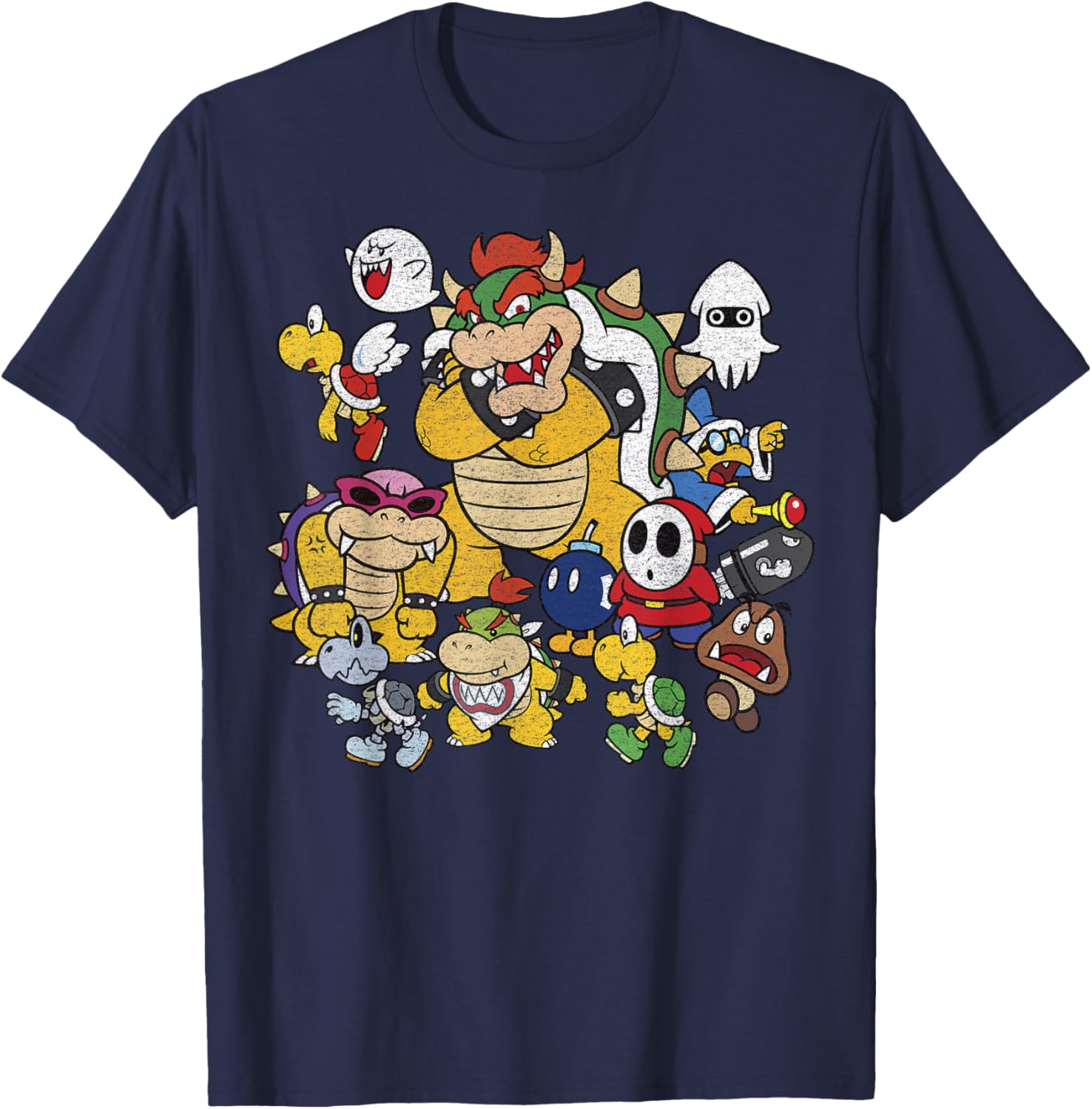Nintendo Super Mario Bowser Enemy Group Shot T-Shirt for Fans and Gamers - 2