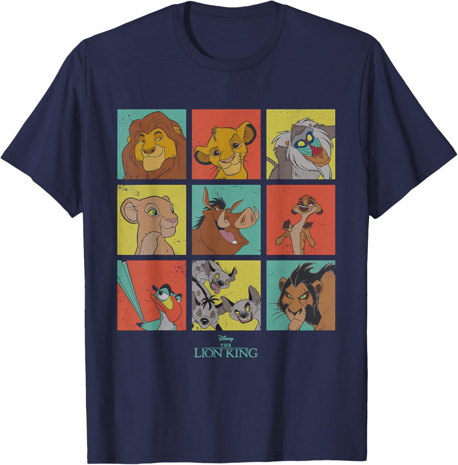 Disney The Lion King 90s Grid T-Shirt for Kids and Adults - 2