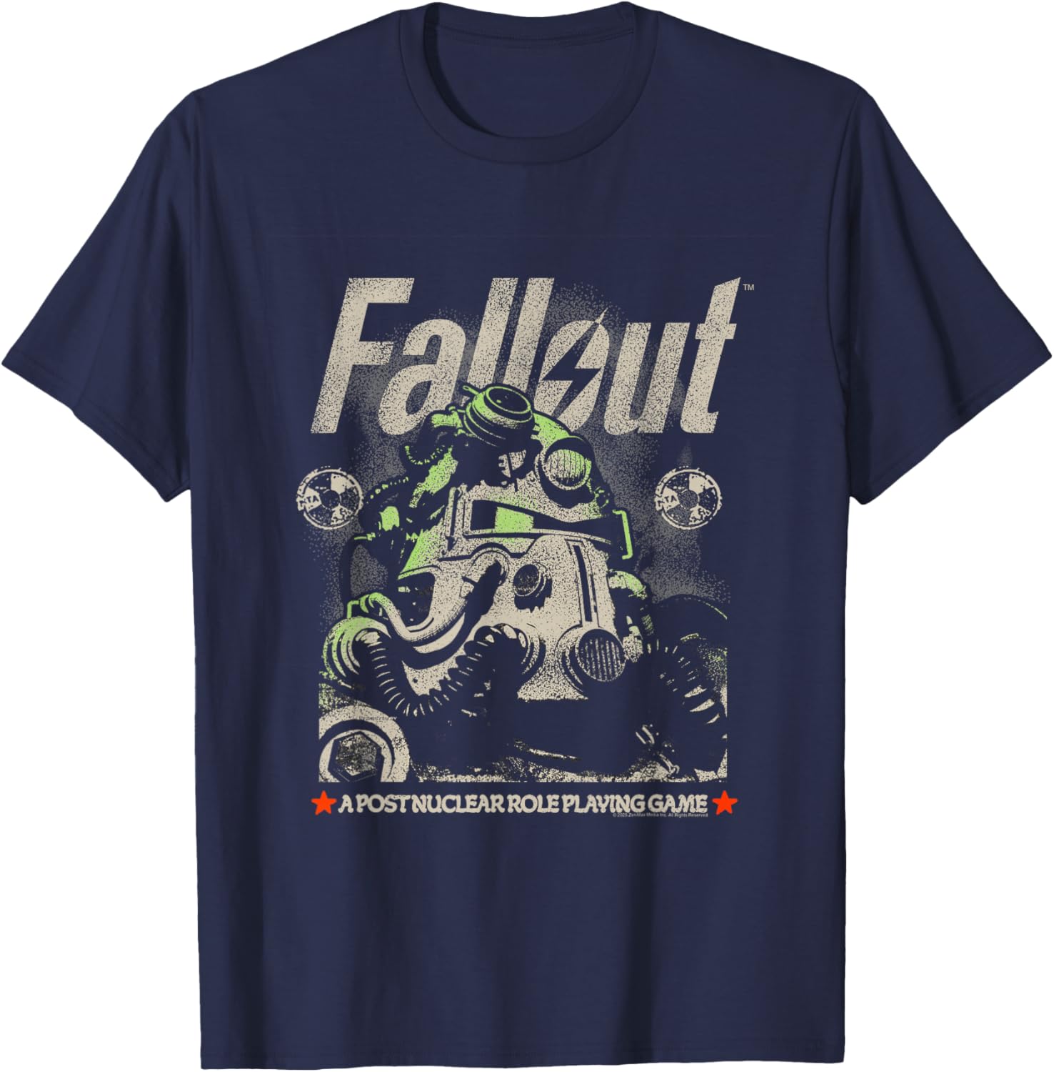 Fallout Distressed Character Portrait T-Shirt for Gamers and Fans - 1