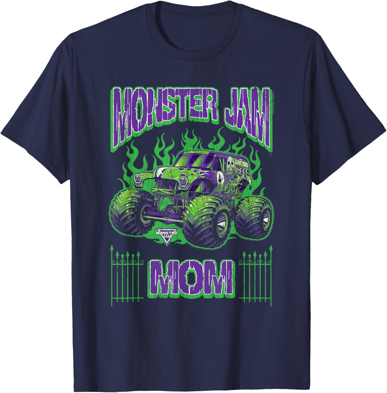 Monster Jam Grave Digger Mom Family Motorsports T-Shirt for Fans - 1